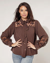 Blouse Besley Donkerbruin
