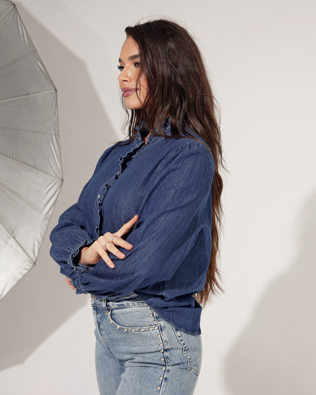 Spijkerblouse Maris Blauw