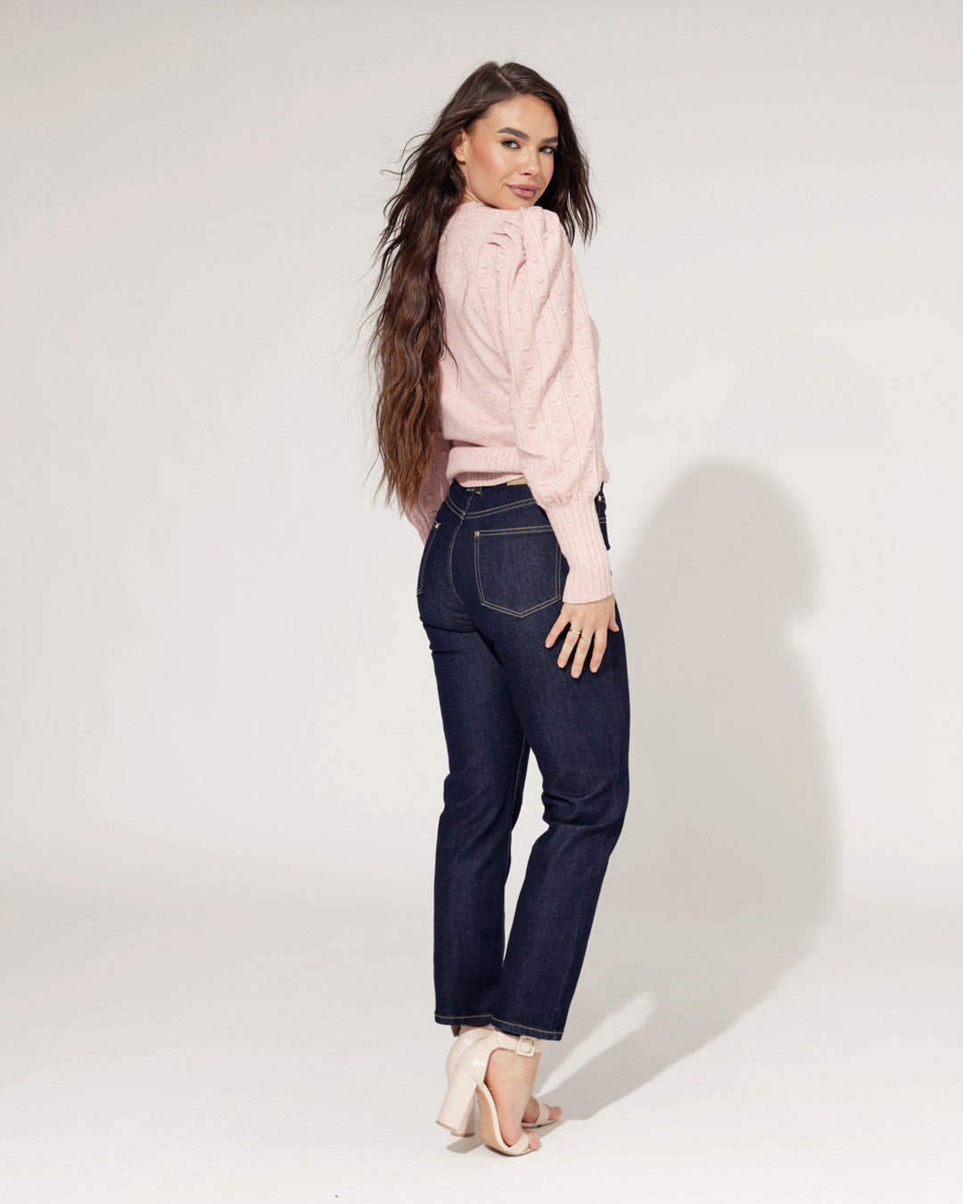 Queen Hearts | Mom jeans Vicky-6 Donkerblauw