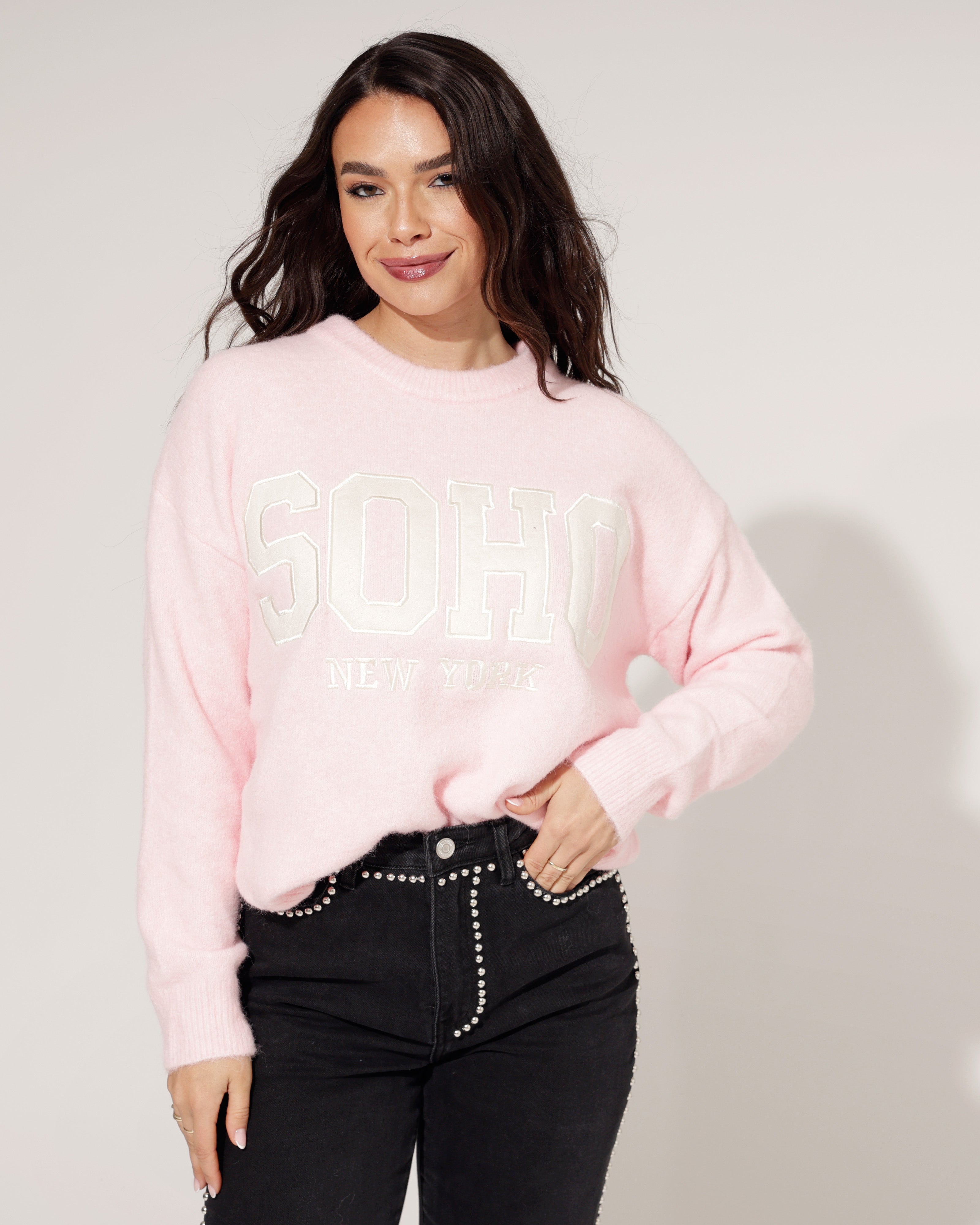 Trui SOHO Lichtroze