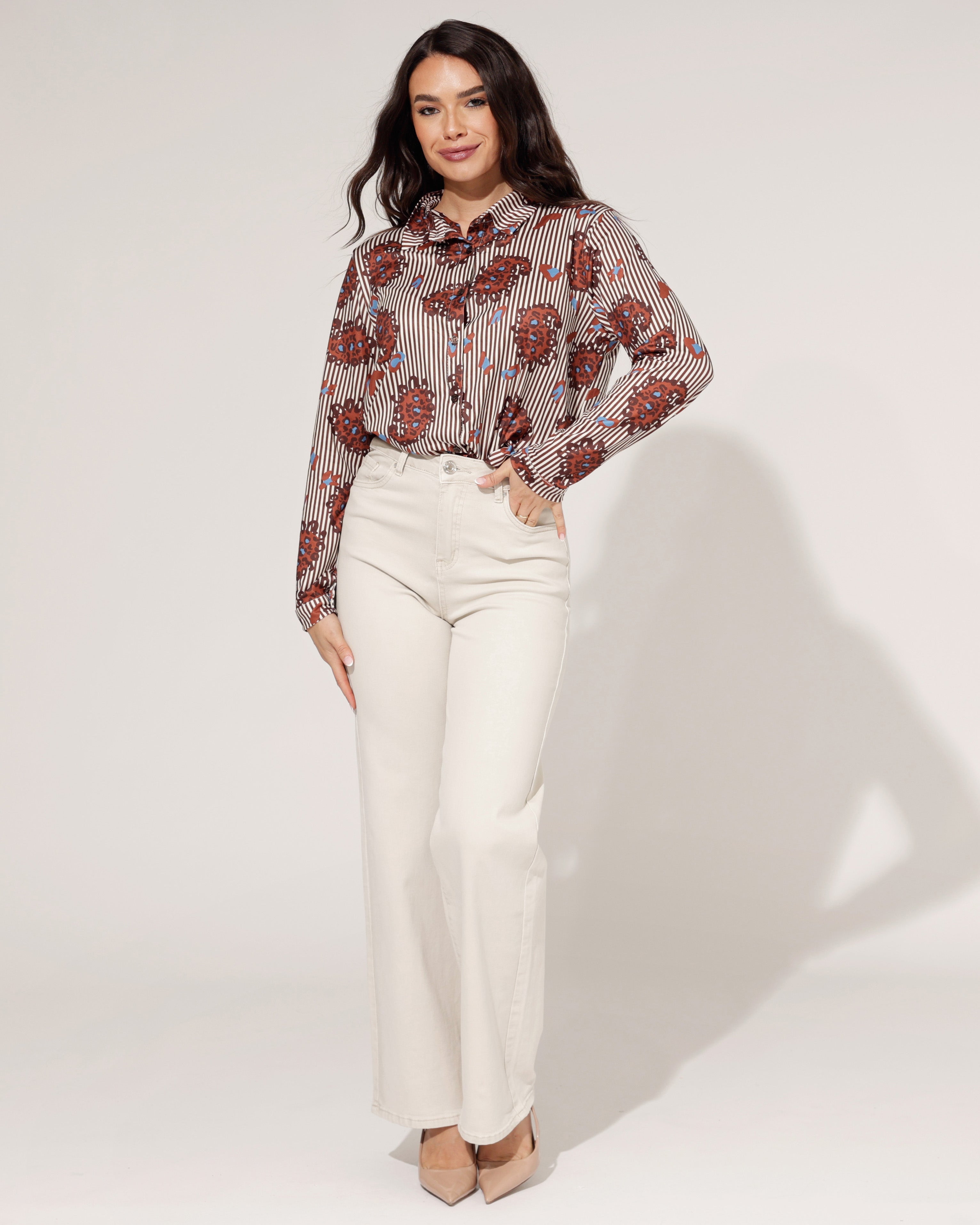 Goodies | Wide leg jeans Es-12 Beige