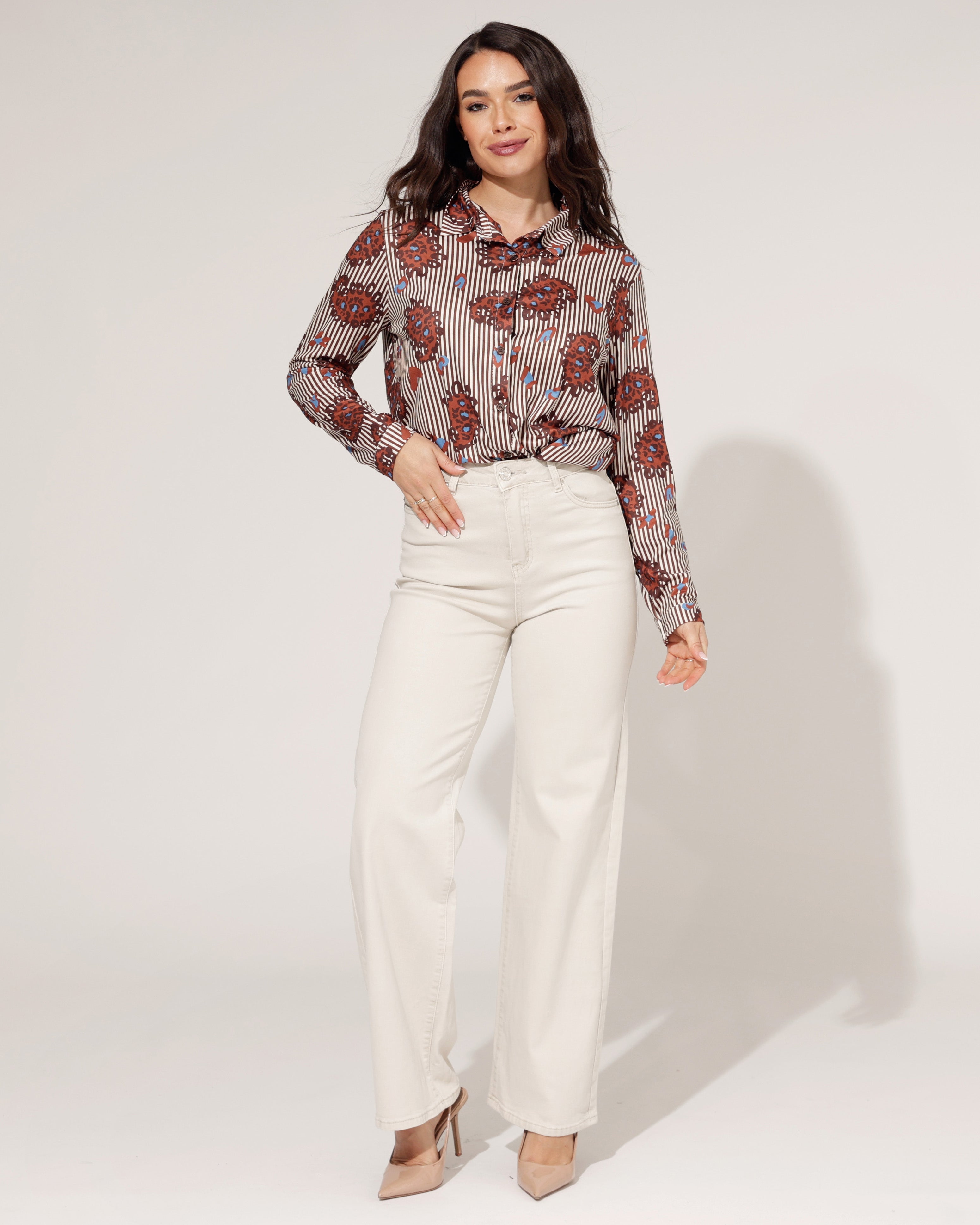 Goodies | Wide leg jeans Es-12 Beige