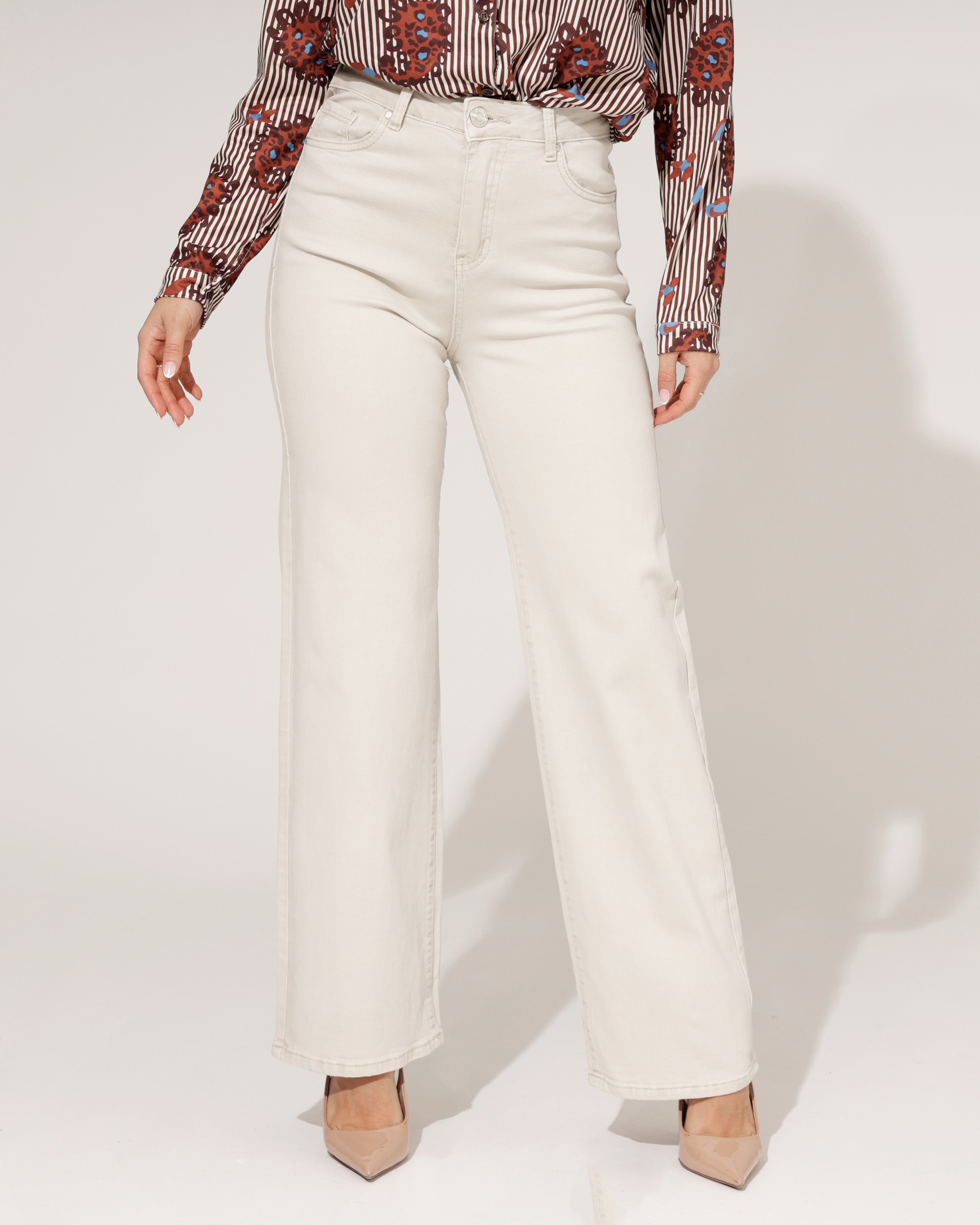 Goodies | Wide leg jeans Es-12 Beige