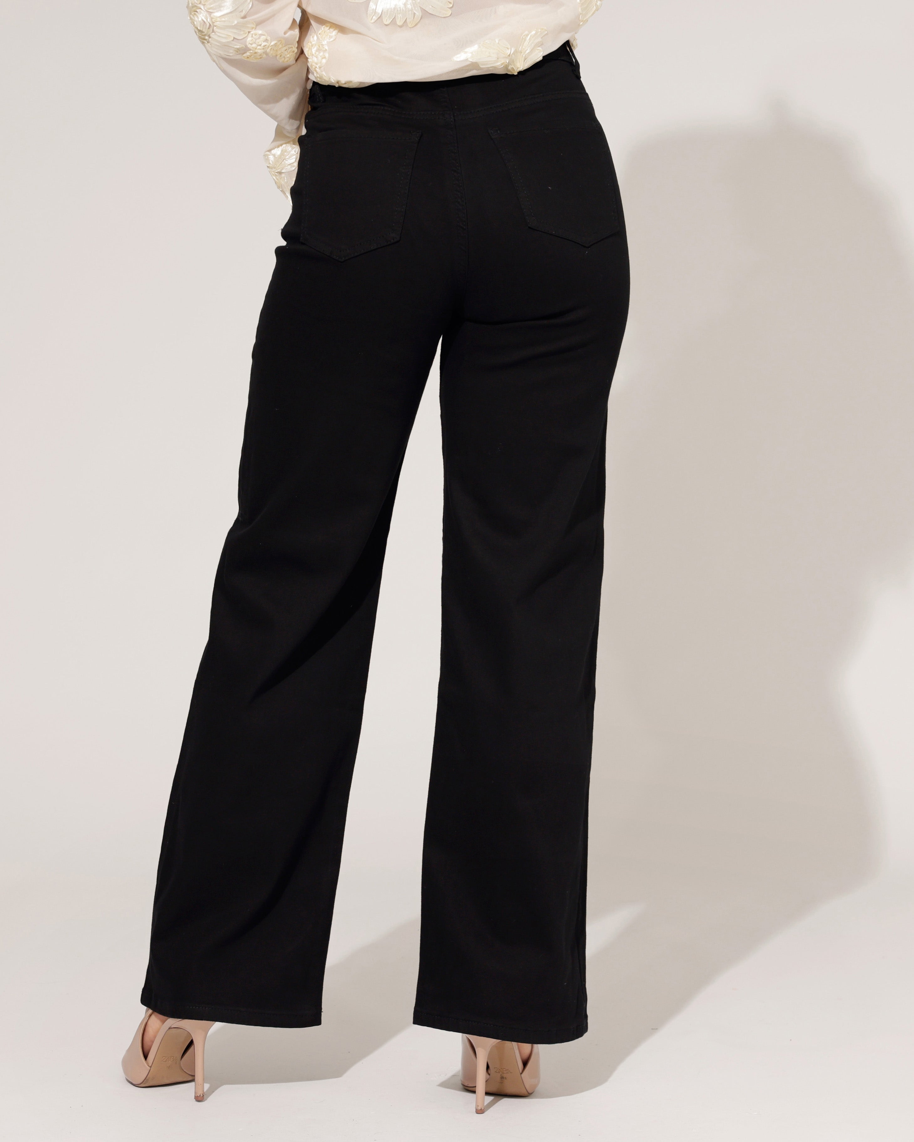 Goodies | Wide leg jeans Es-1 Zwart