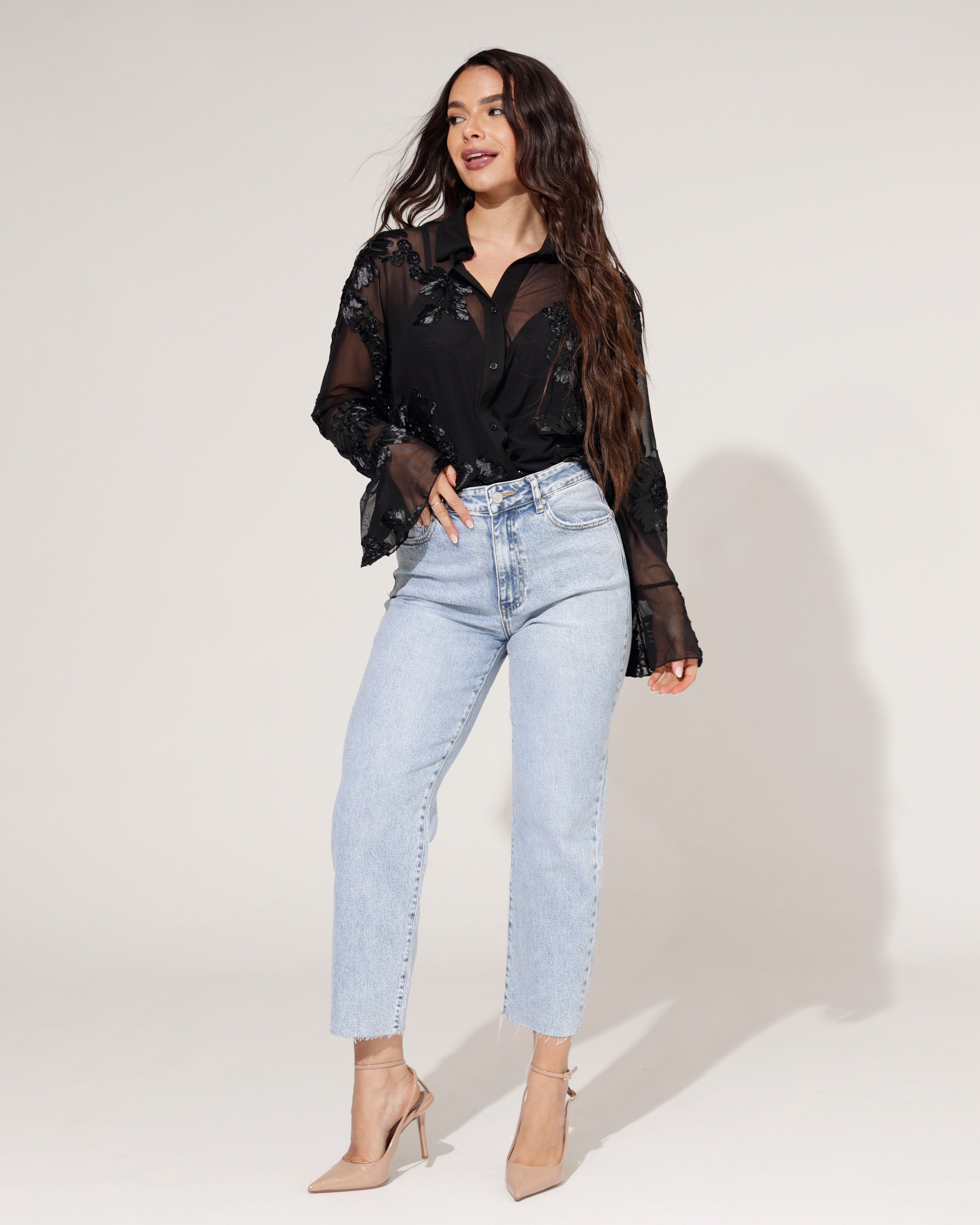 Queen Hearts | Mom jeans Nova Blauw