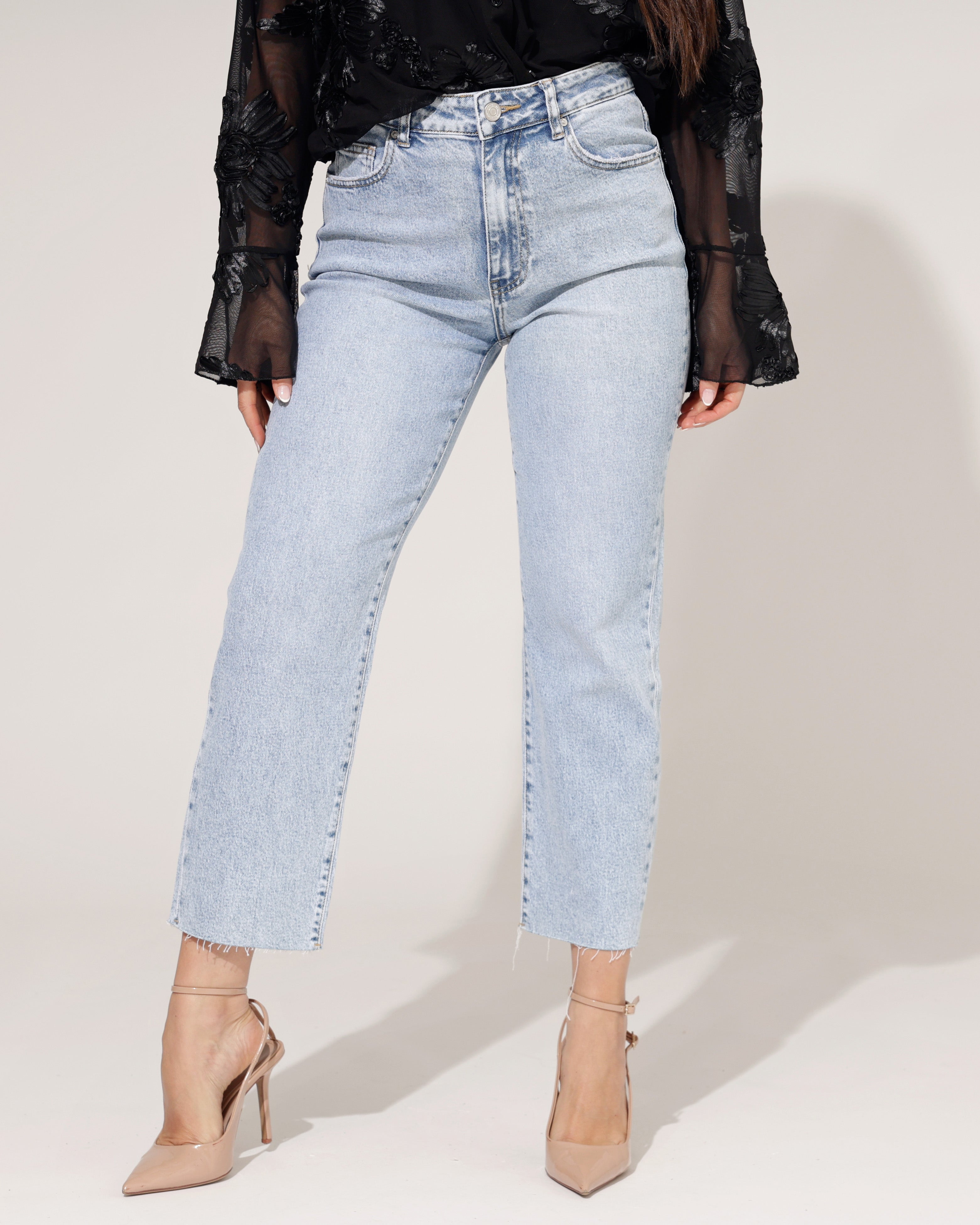 Queen Hearts | Mom jeans Nova Blauw