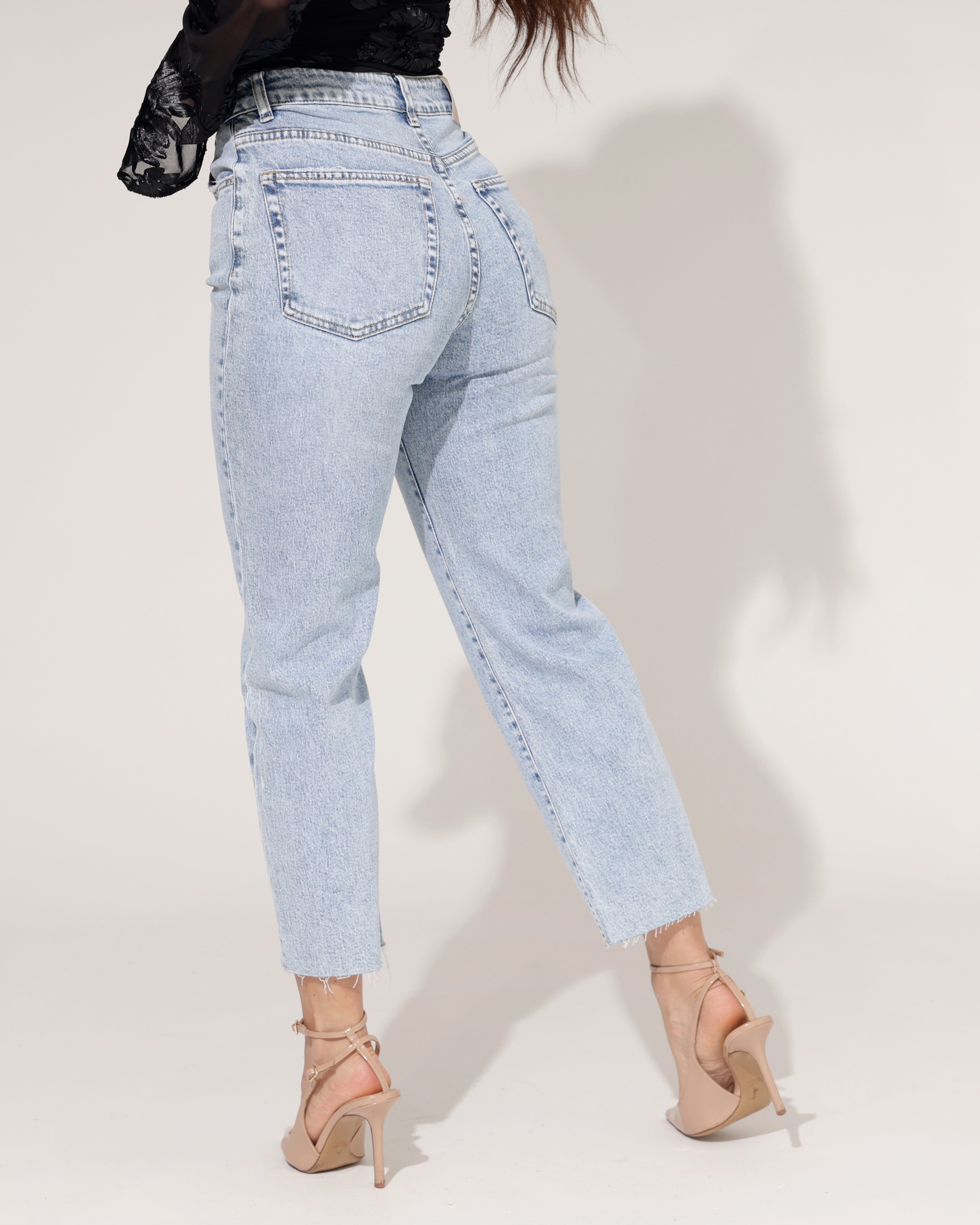 Queen Hearts | Mom jeans Nova Blauw