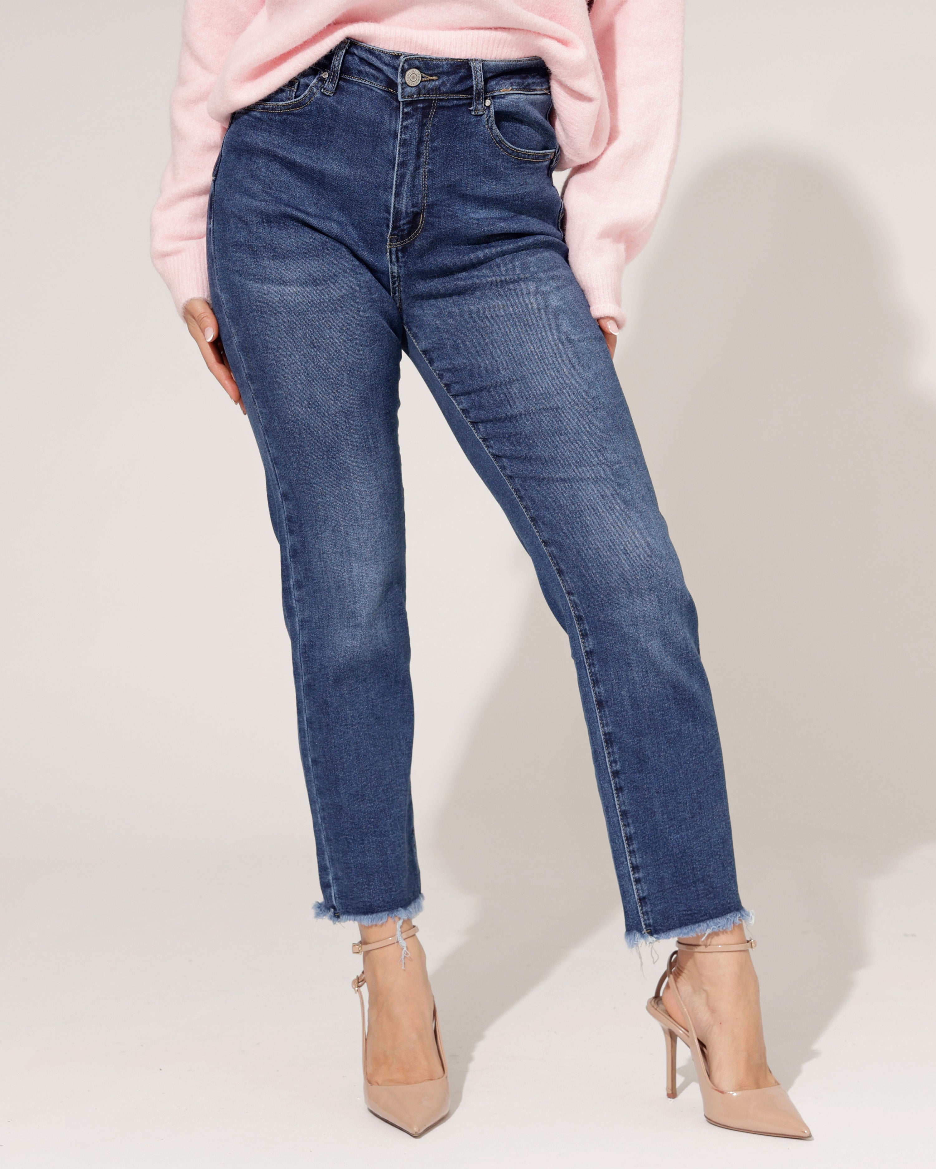 Redseventy | Straight jeans Gina-15 Donkerblauw