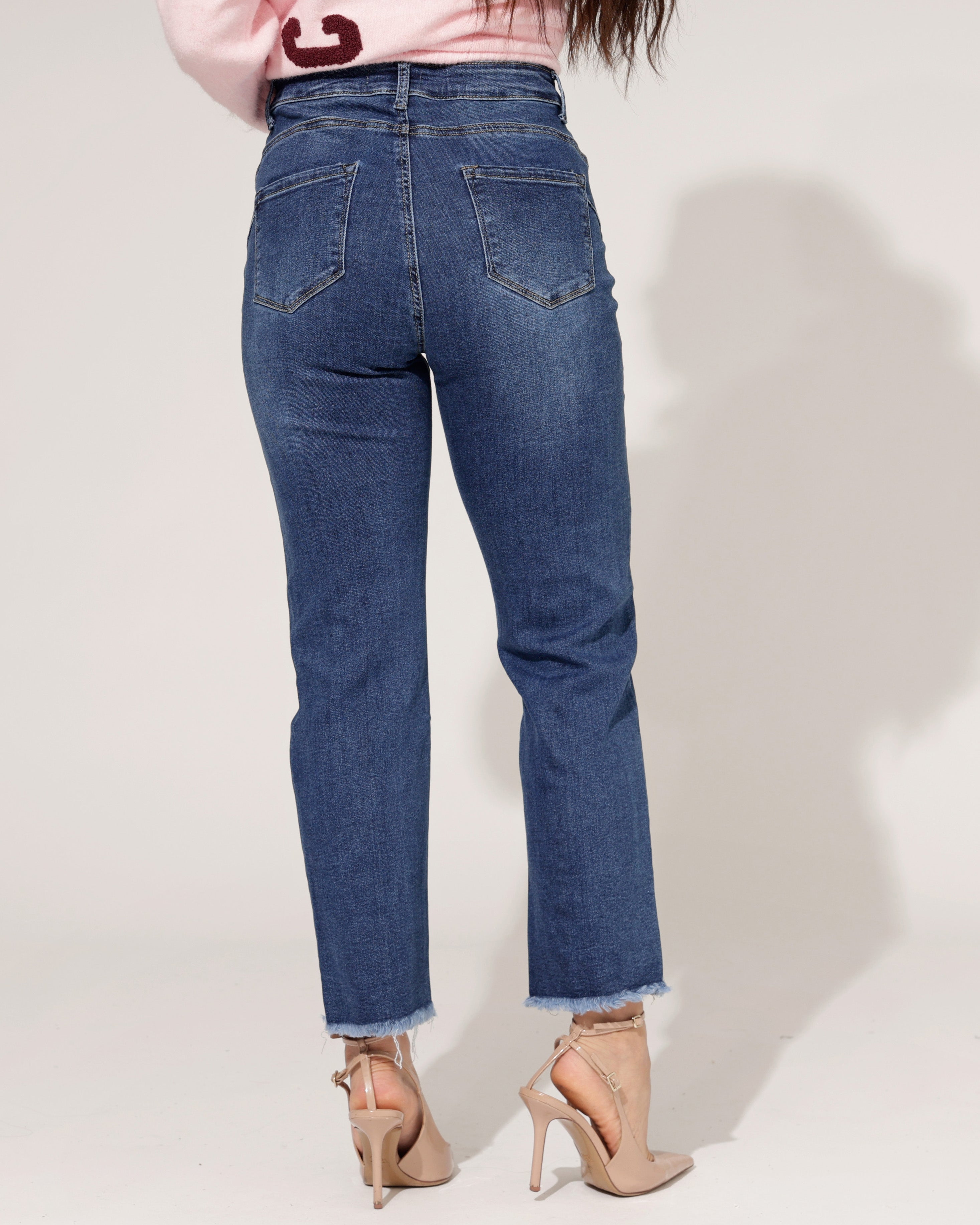 Redseventy | Straight jeans Gina-15 Donkerblauw