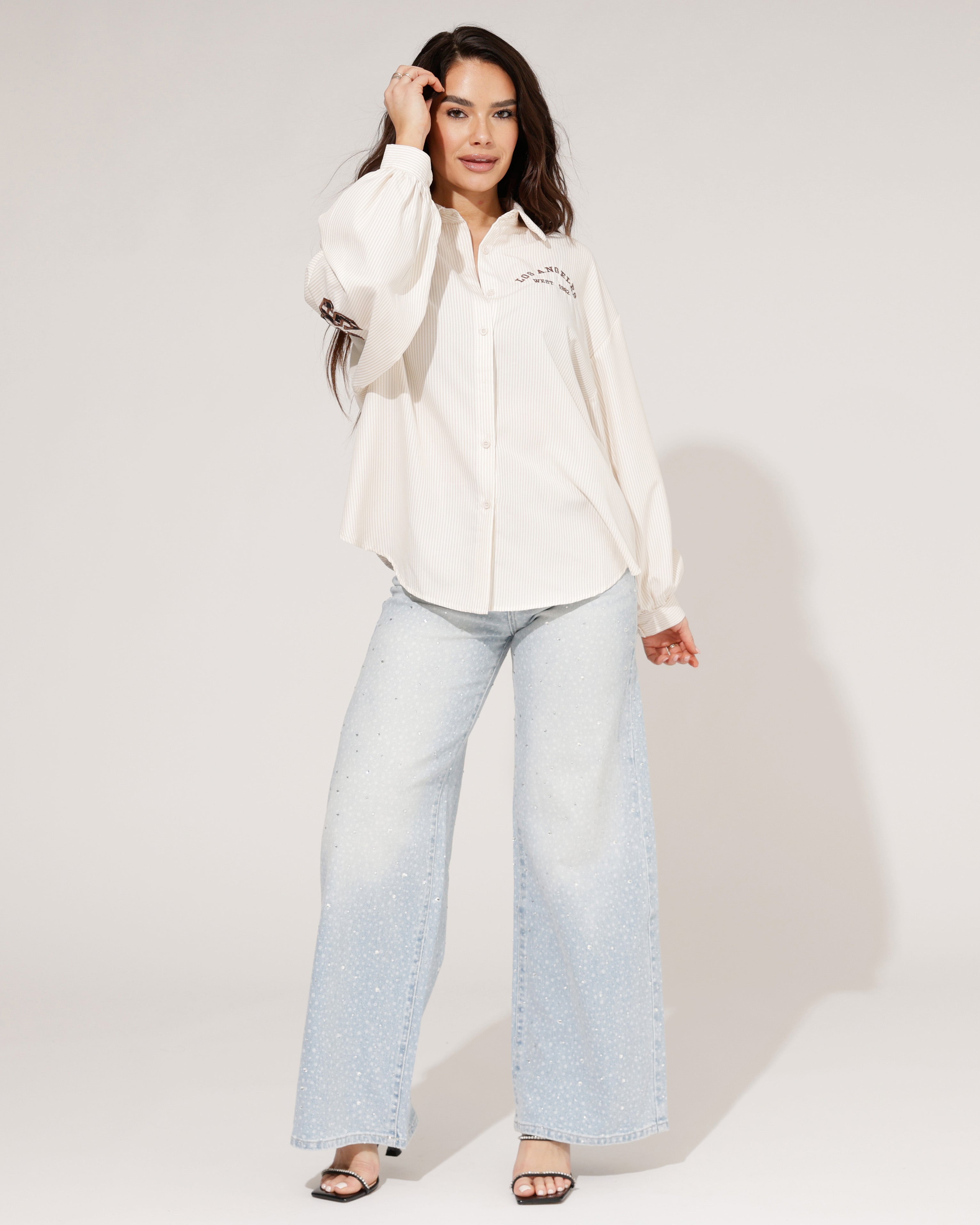 Hello Miss | Wide leg jeans Lesley Lichtblauw