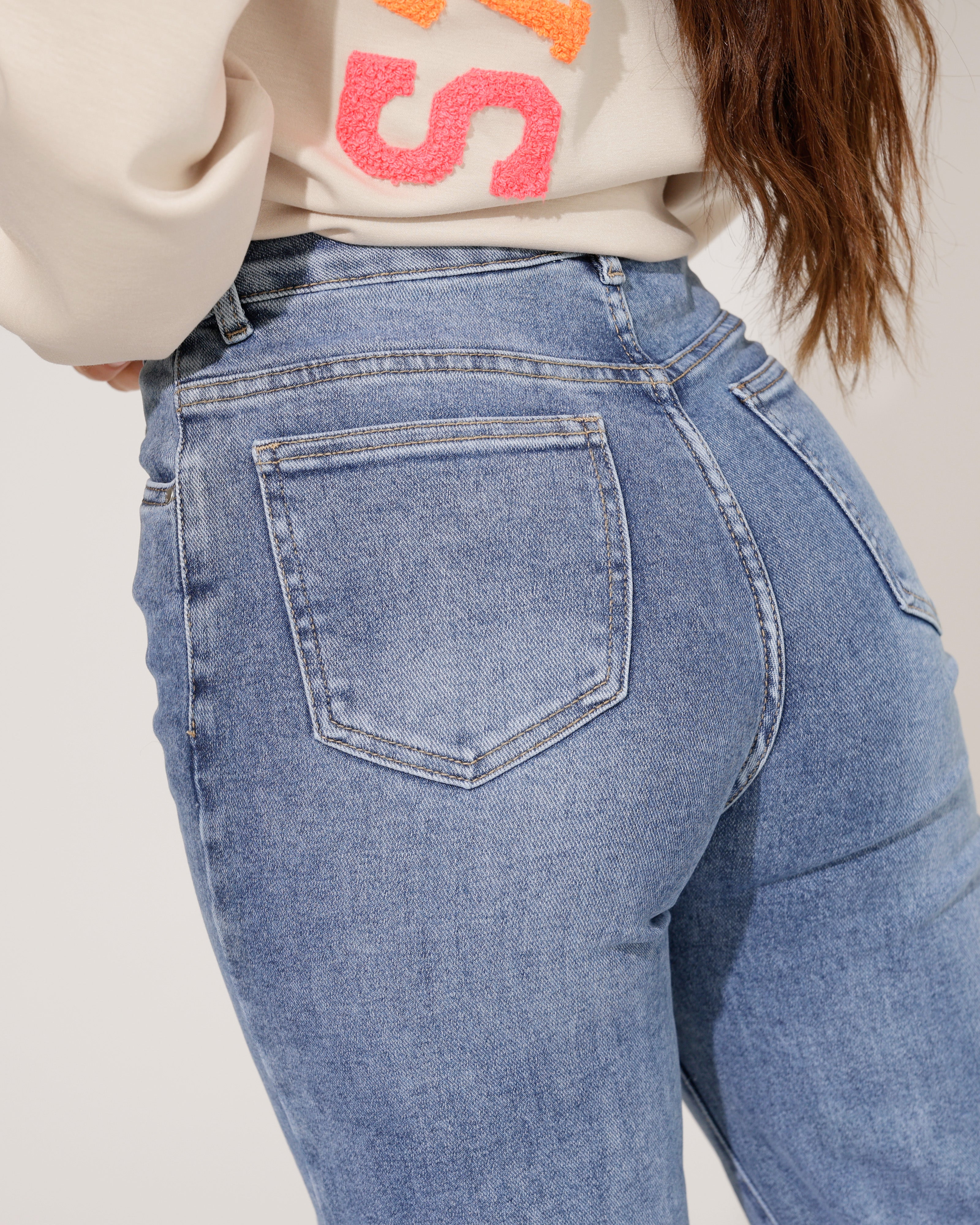 Hello Miss | Wide leg jeans Jamie-15 Blauw