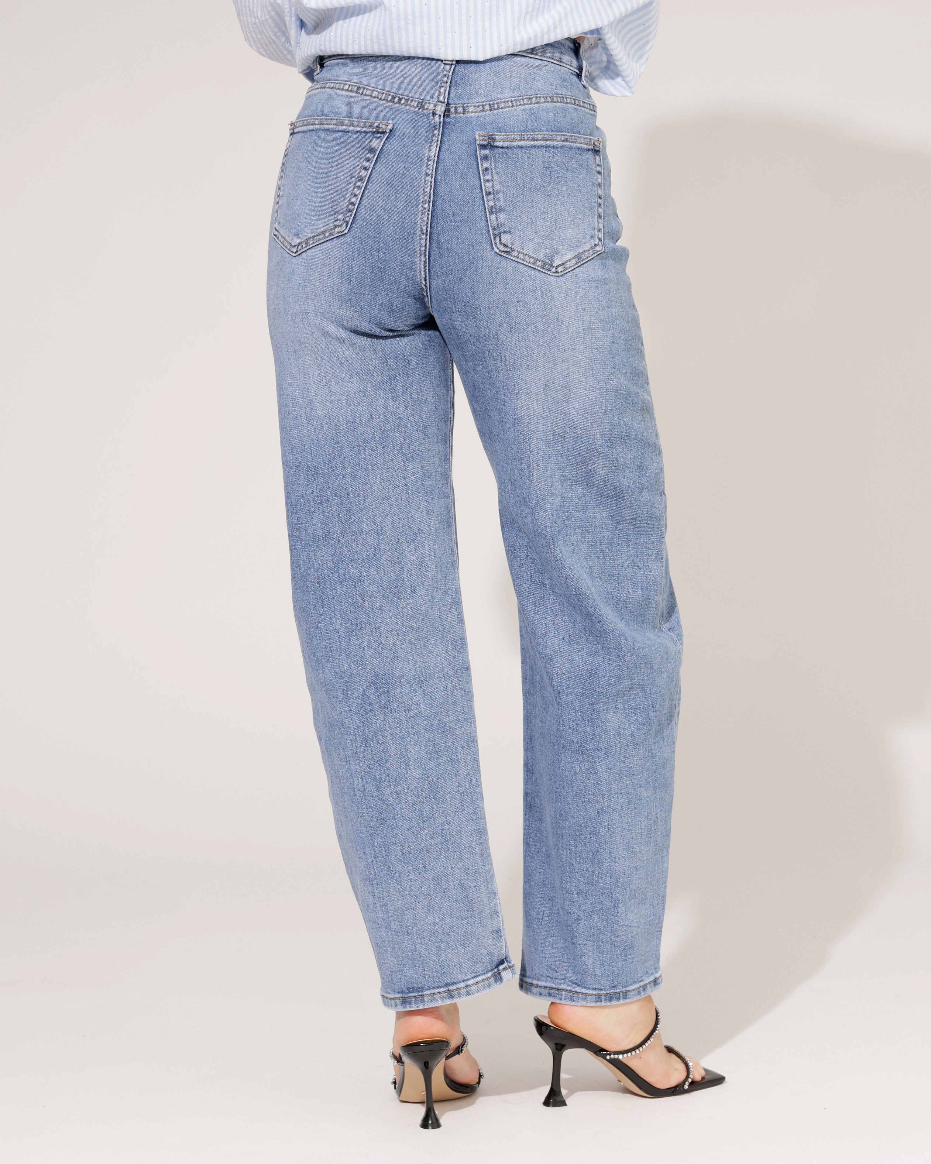 Hello Miss | Barrel Jeans Savvy-2 Blauw