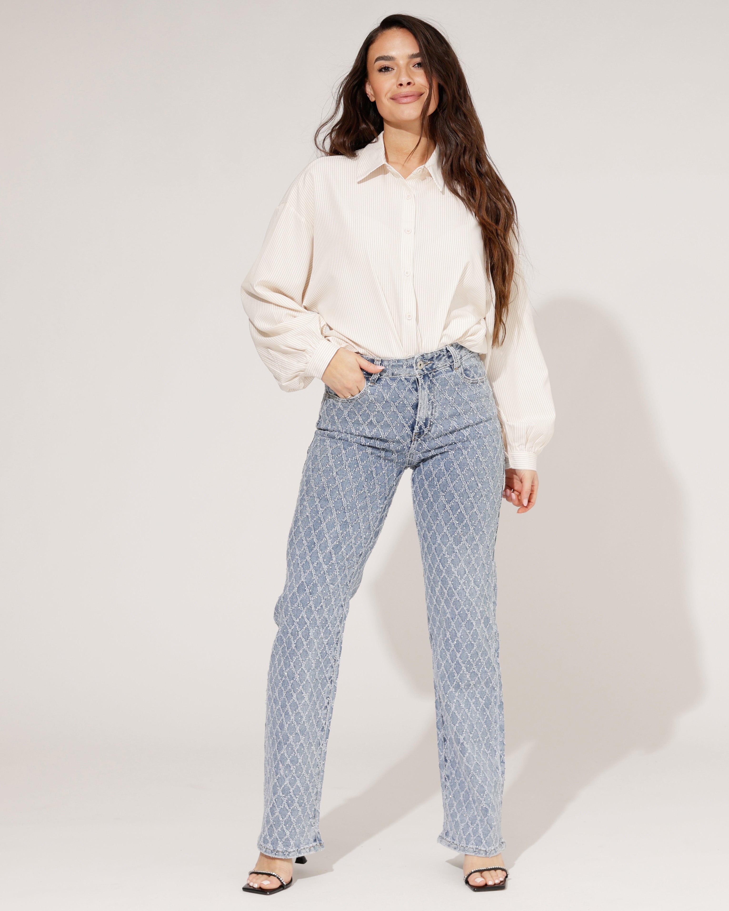 Hello Miss | Wide leg jeans Kyra-2 Blauw