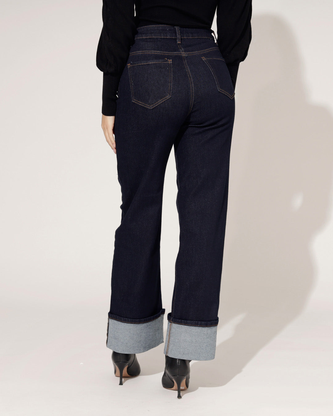 Goodies | Wide leg jeans Betty Donkerblauw
