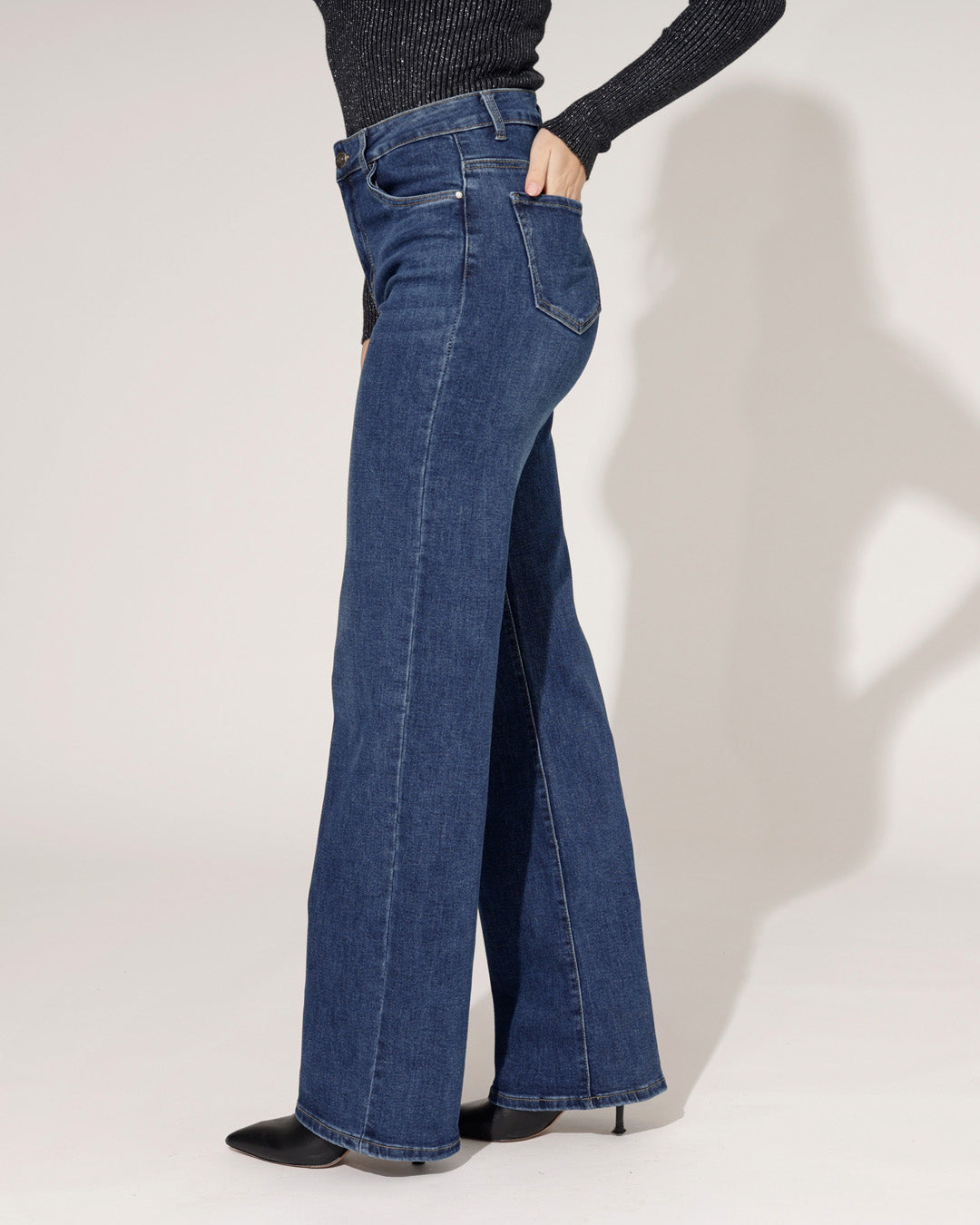 Goodies | Wide leg jeans TALL Rinske Donkerblauw