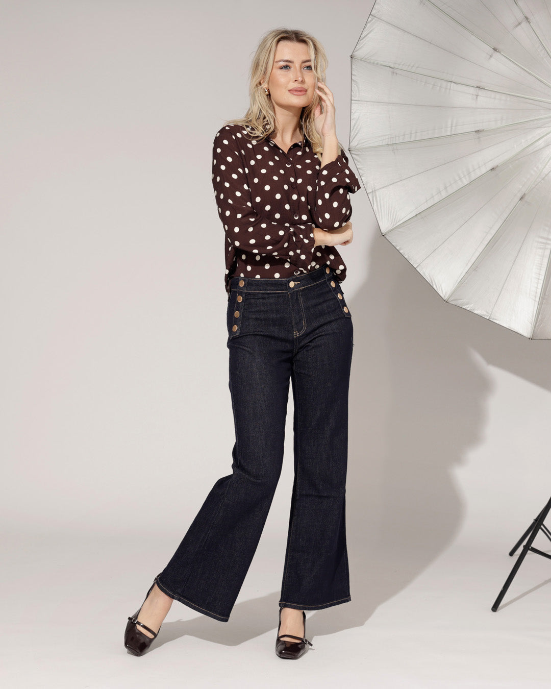 Blouse Celeste Donkerbruin