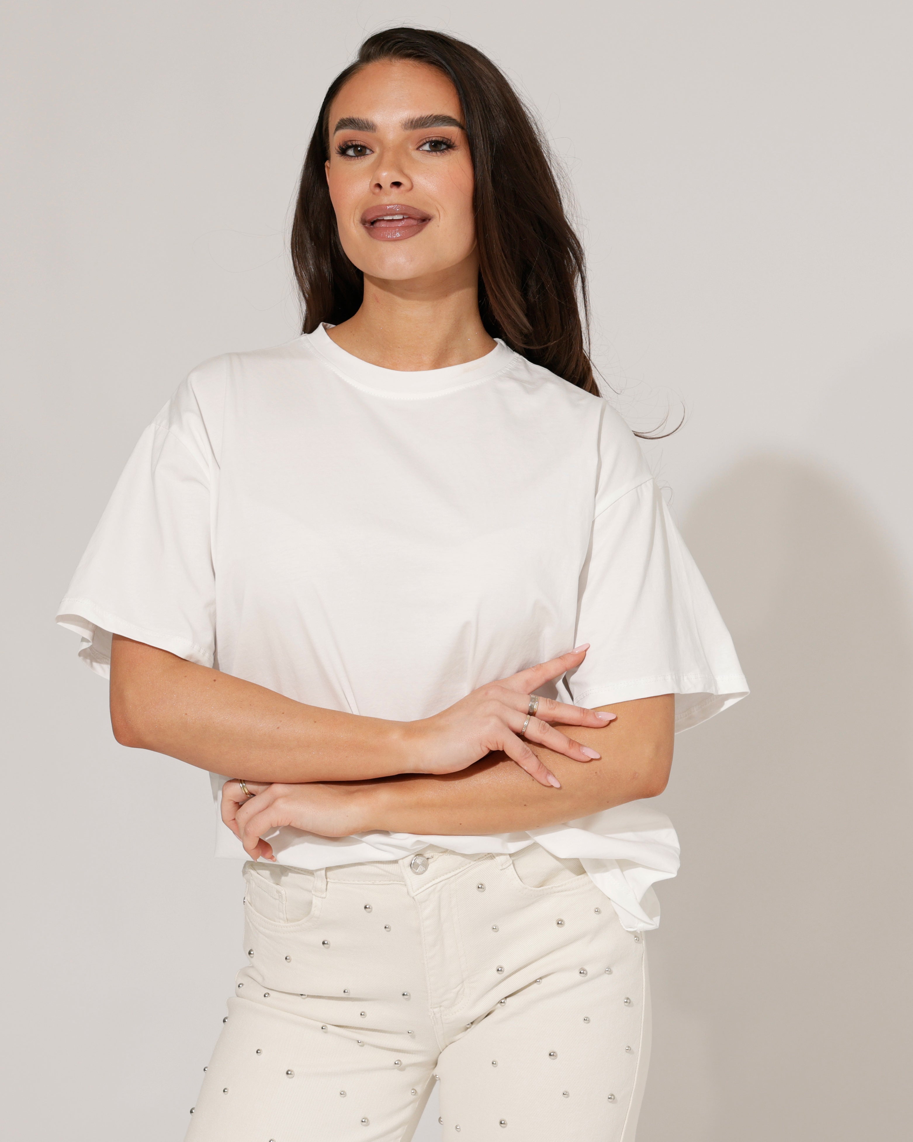 T-shirt New York jeans letters Wit