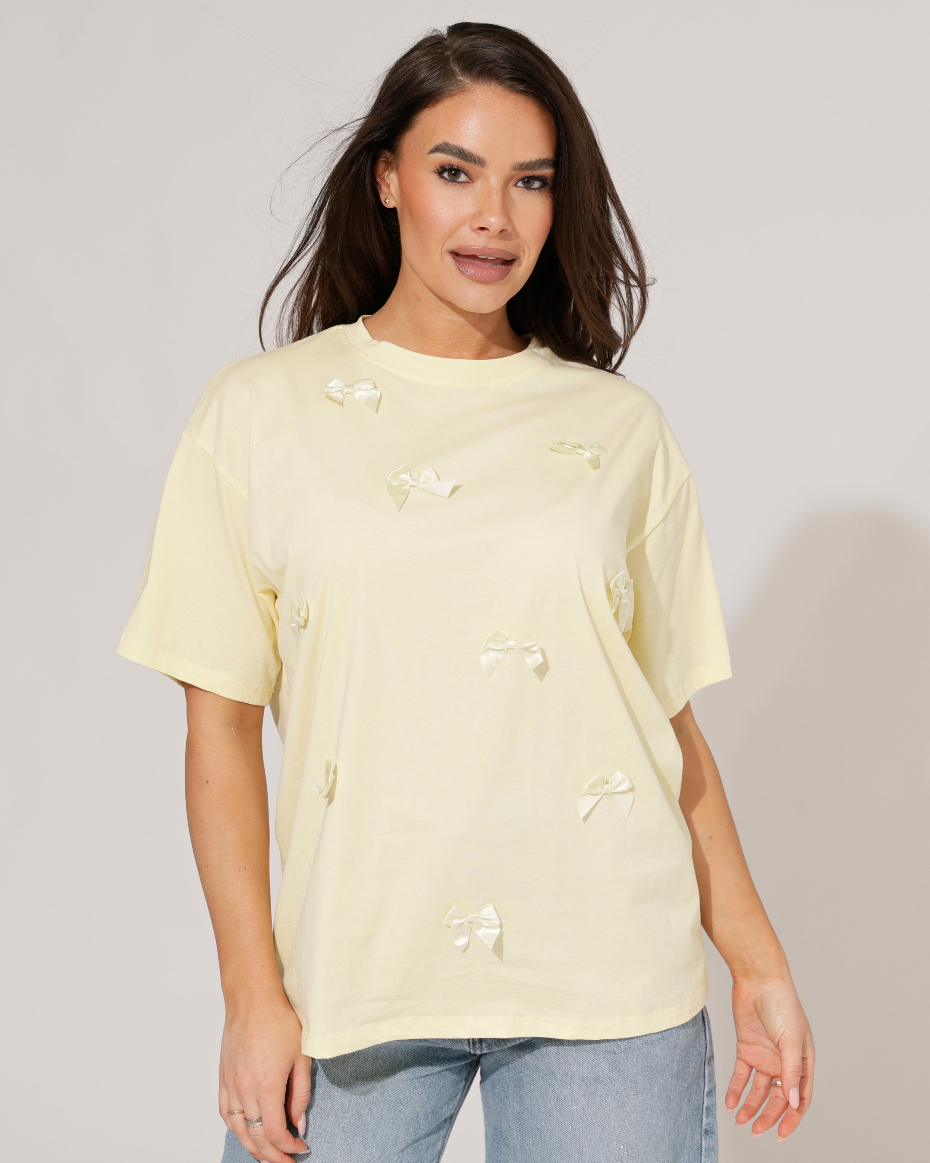 T-shirt met strikjes Noe Geel