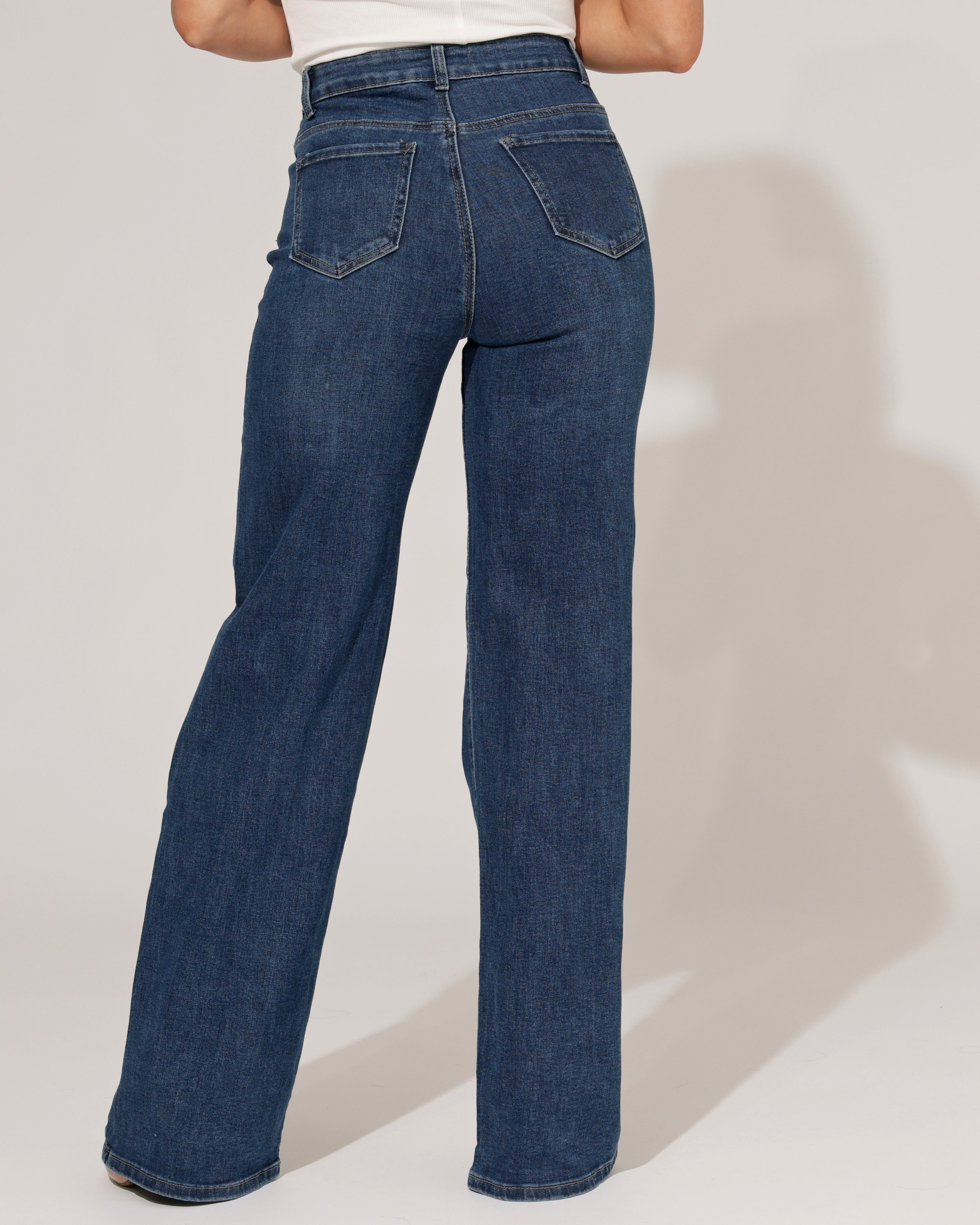Goodies | Wide leg jeans TALL Rinske Donkerblauw
