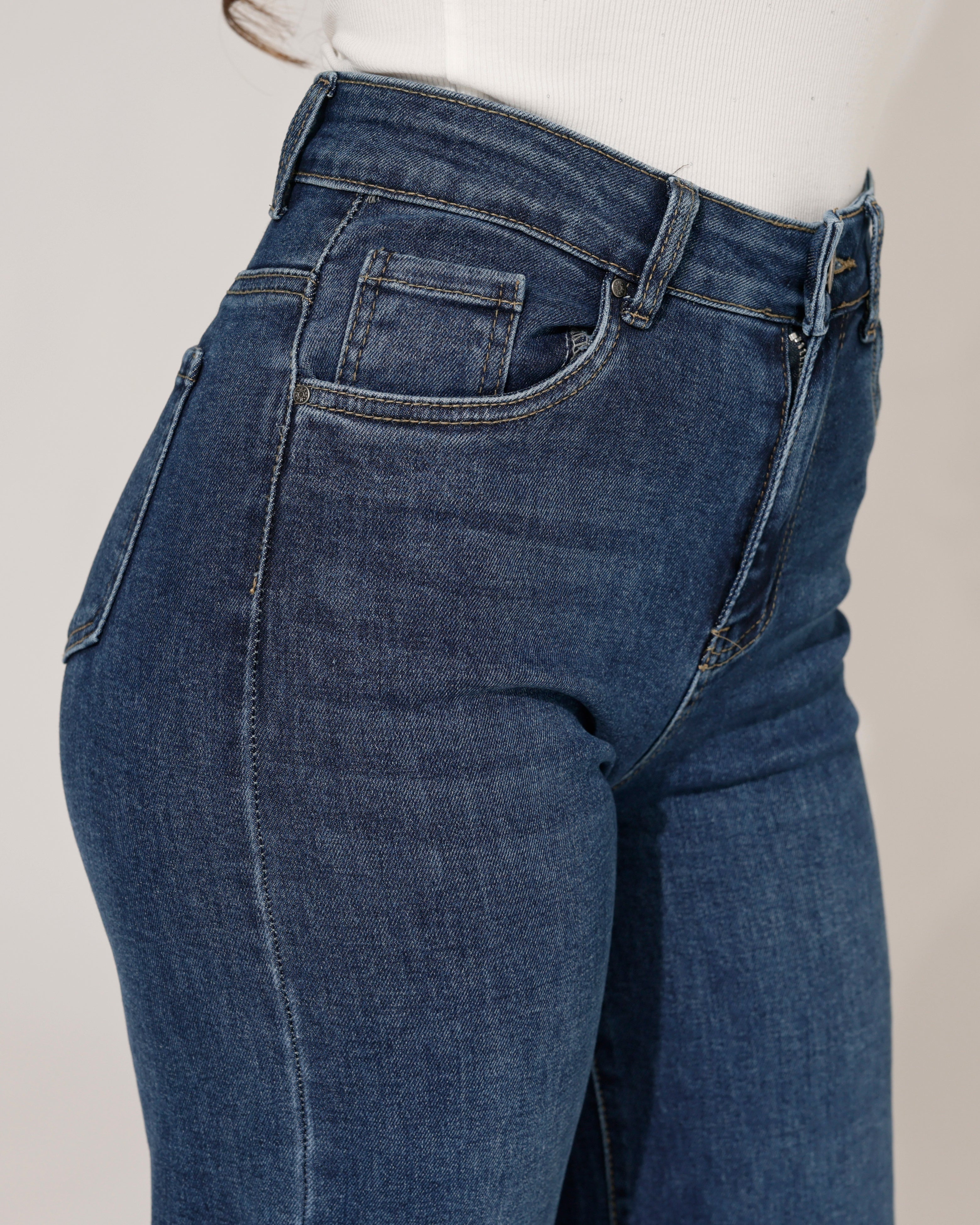 Goodies | Wide leg jeans TALL Rinske Donkerblauw