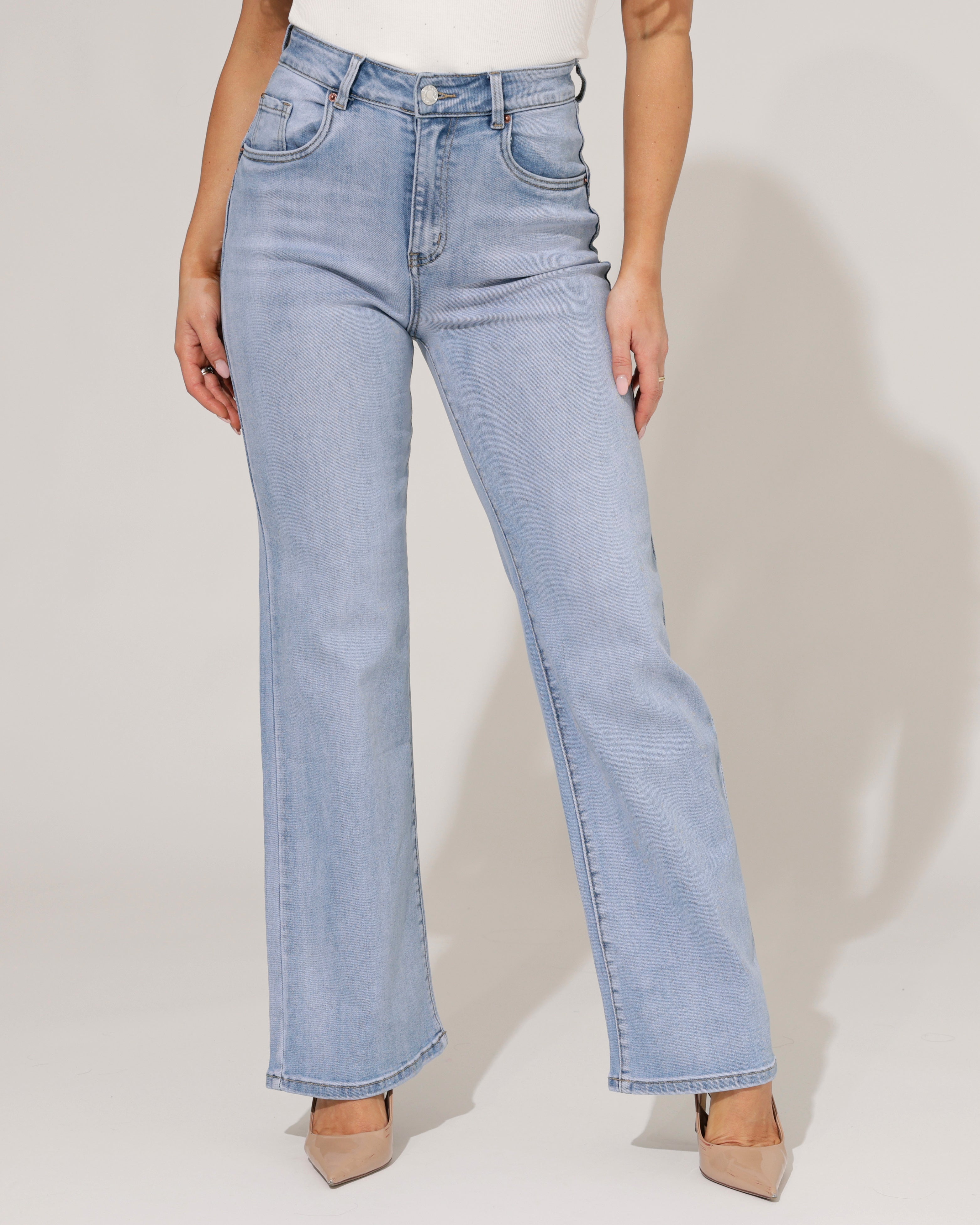 Norfy | Wide leg jeans Hilly-1 Blauw