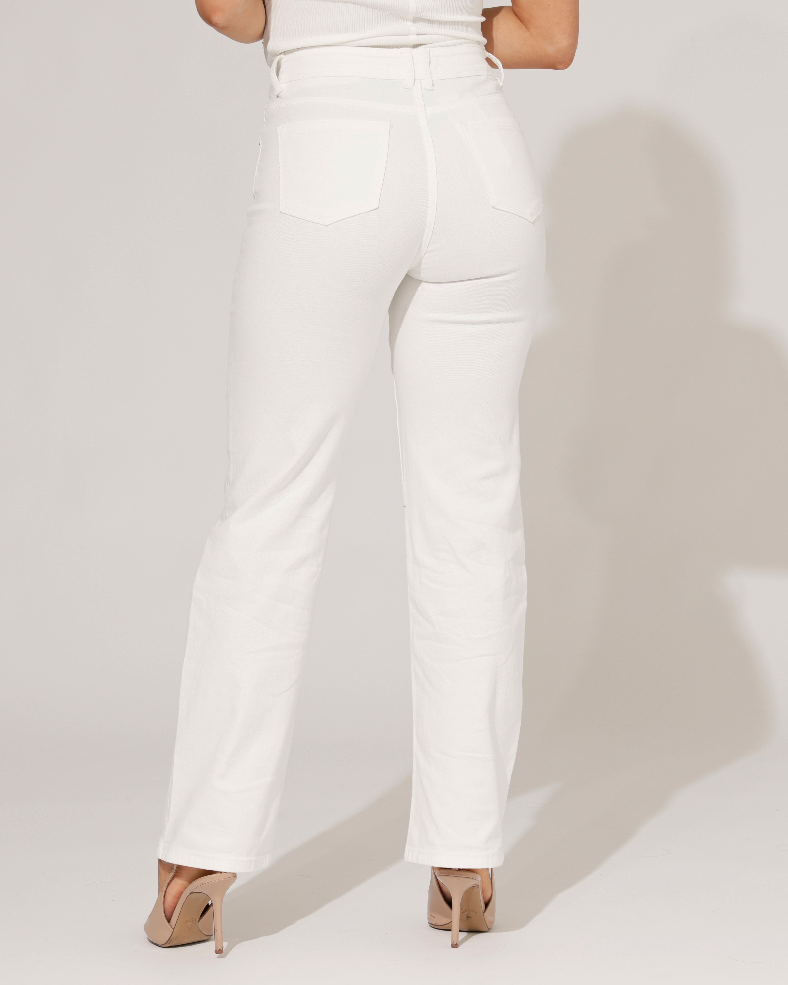 Norfy | Straight jeans Tina-2 Wit