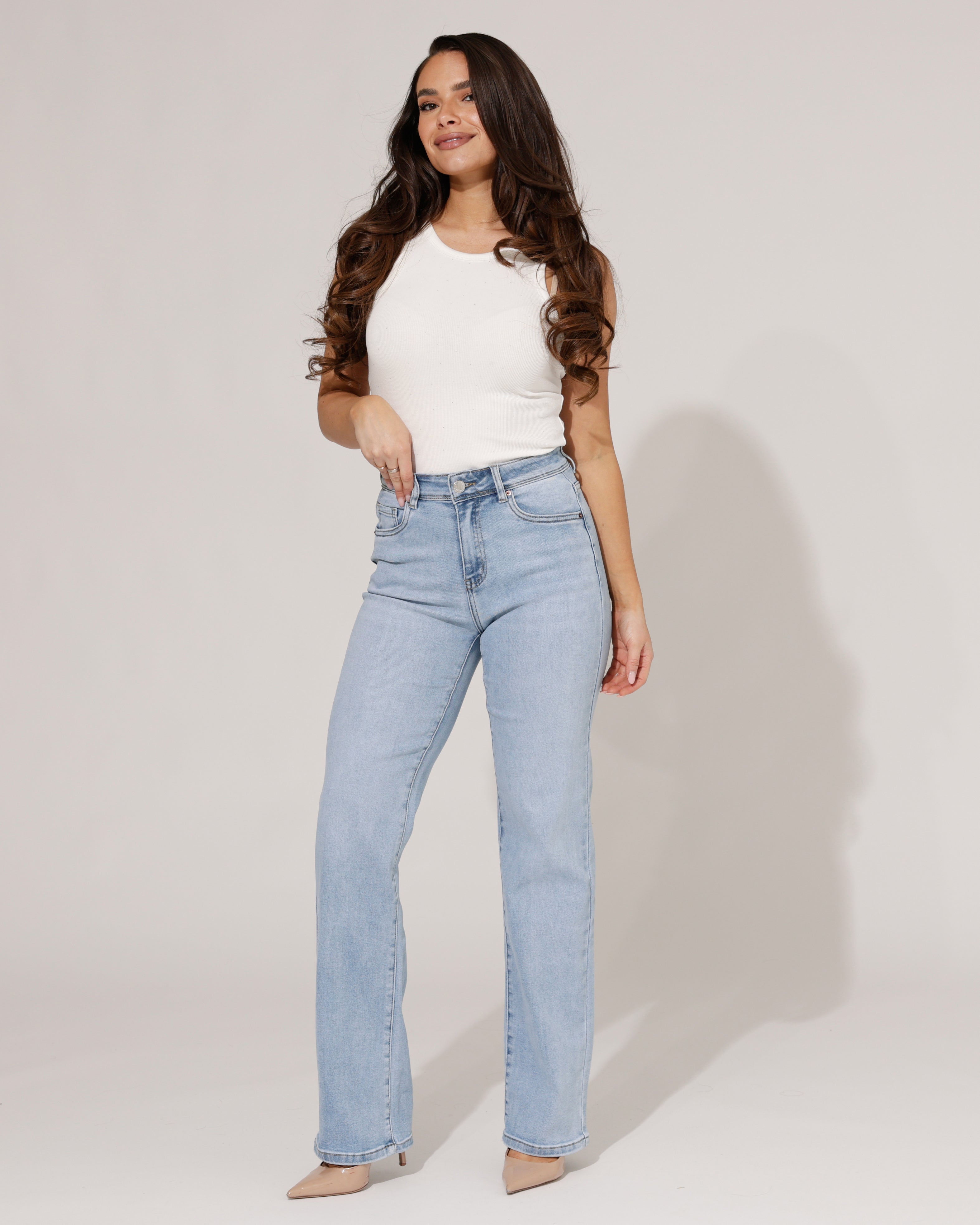 Norfy | Straight jeans TALL Fenna-1 Lichtblauw