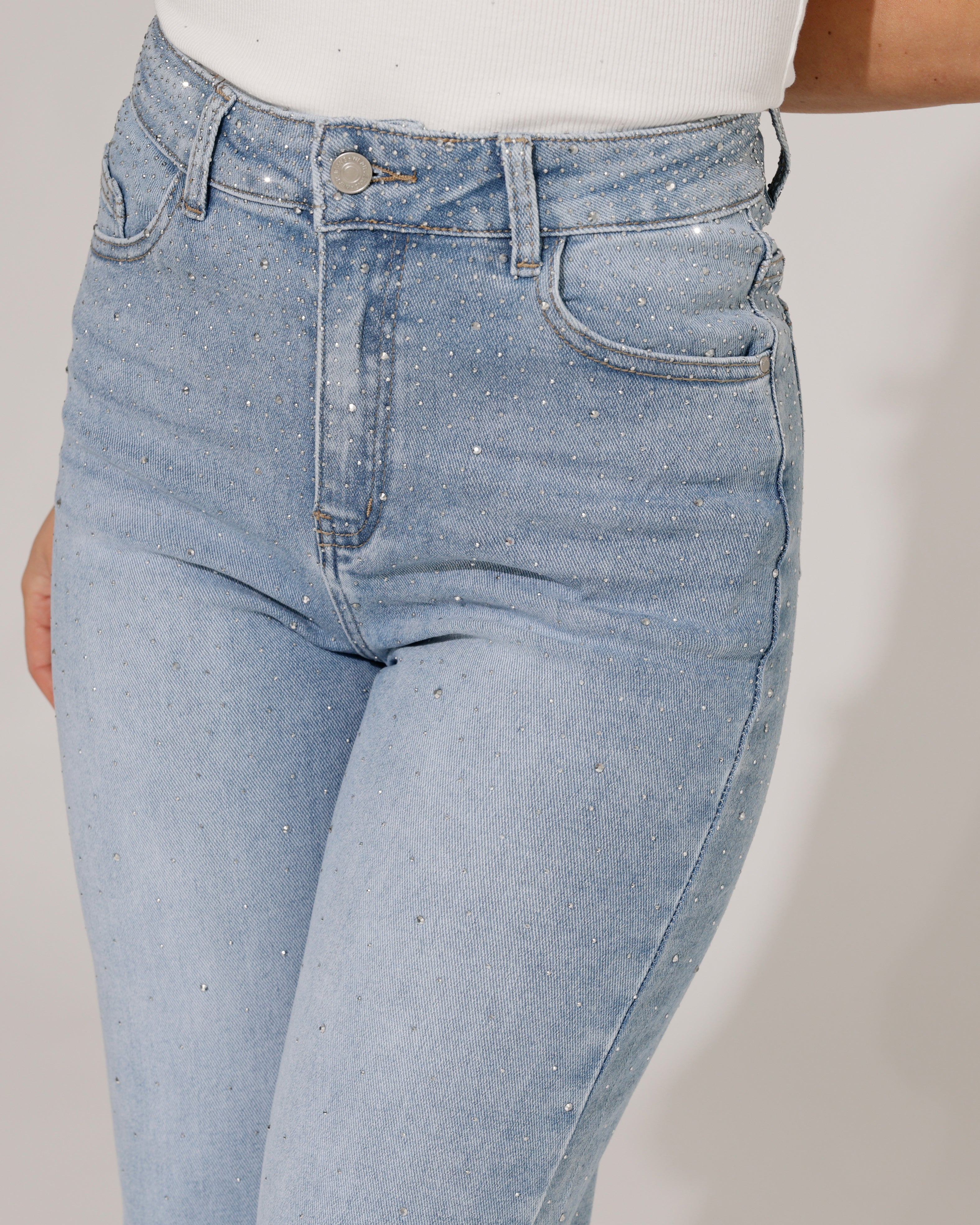 Hello Miss | Wide leg jeans Kella-2 Lichtblauw