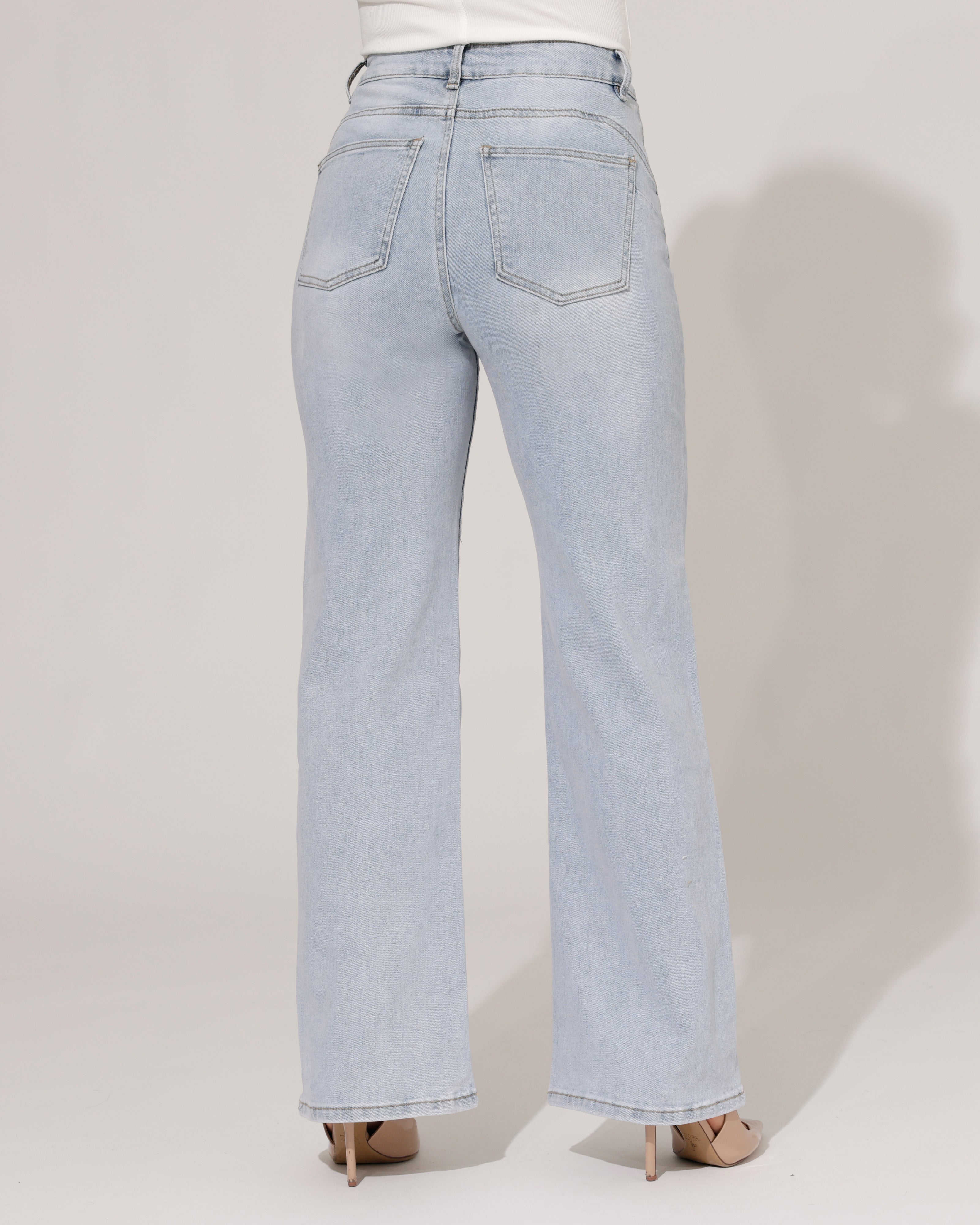 Norfy | Wide leg jeans Tracey-1 Blauw