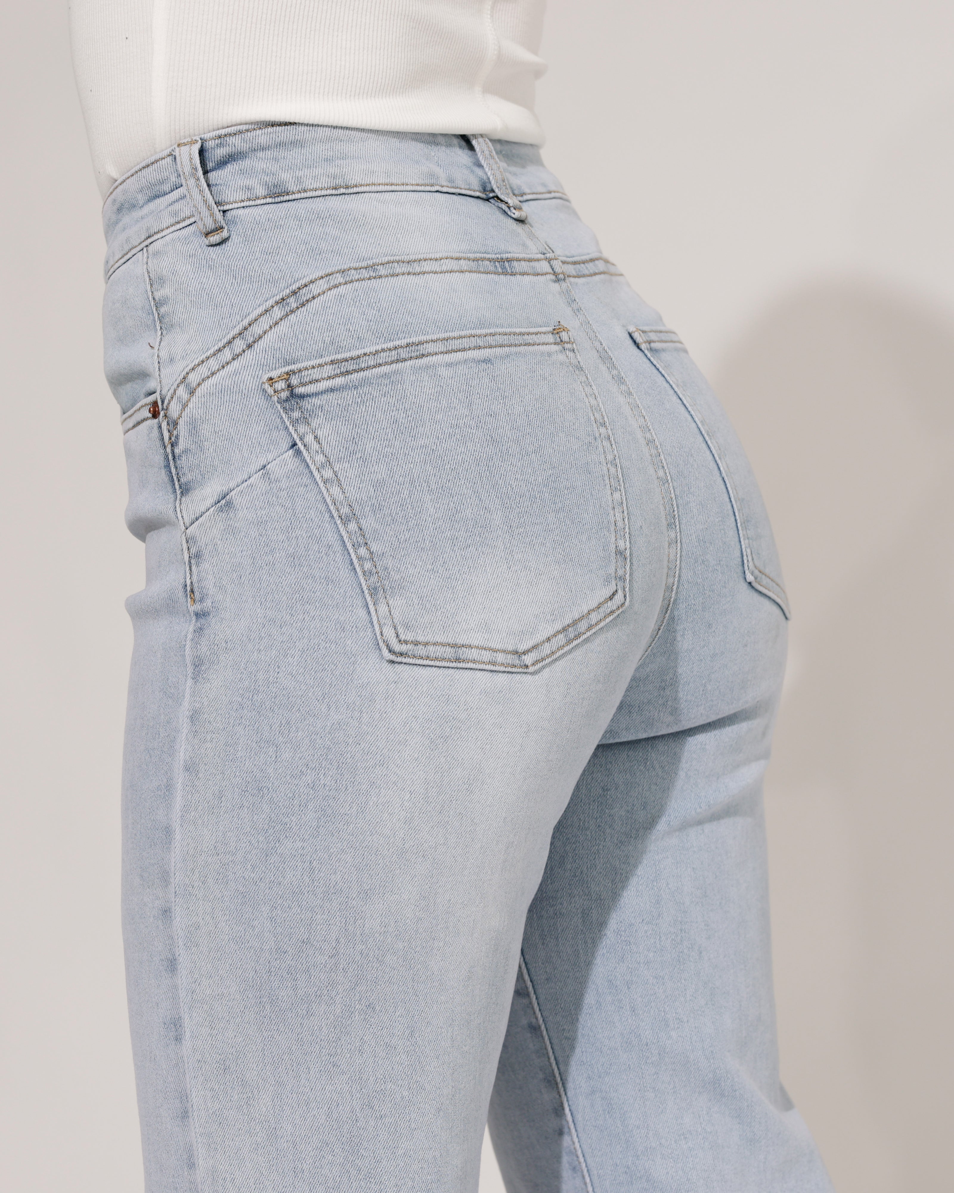 Norfy | Wide leg jeans Tracey-1 Blauw