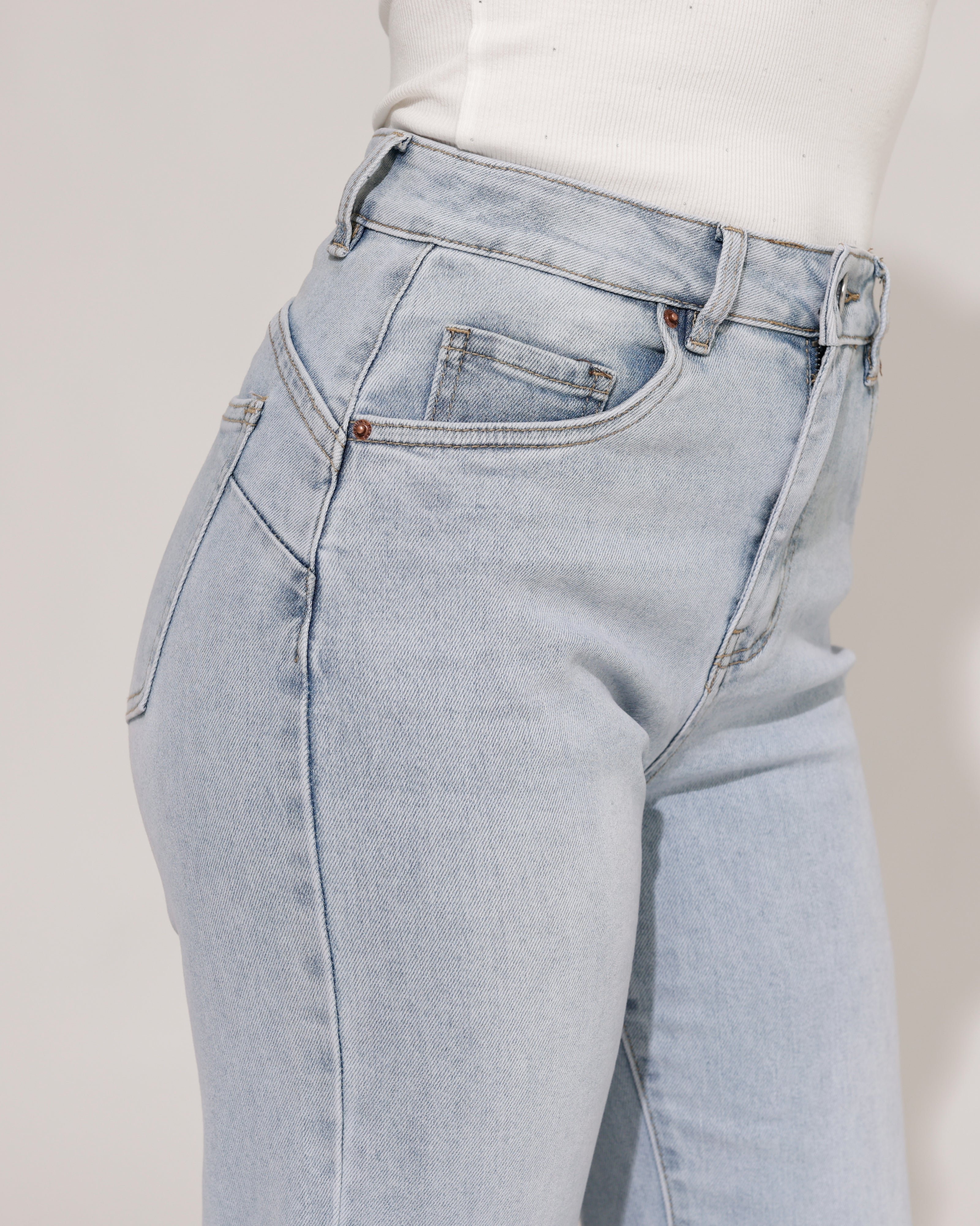 Norfy | Wide leg jeans Tracey-1 Blauw