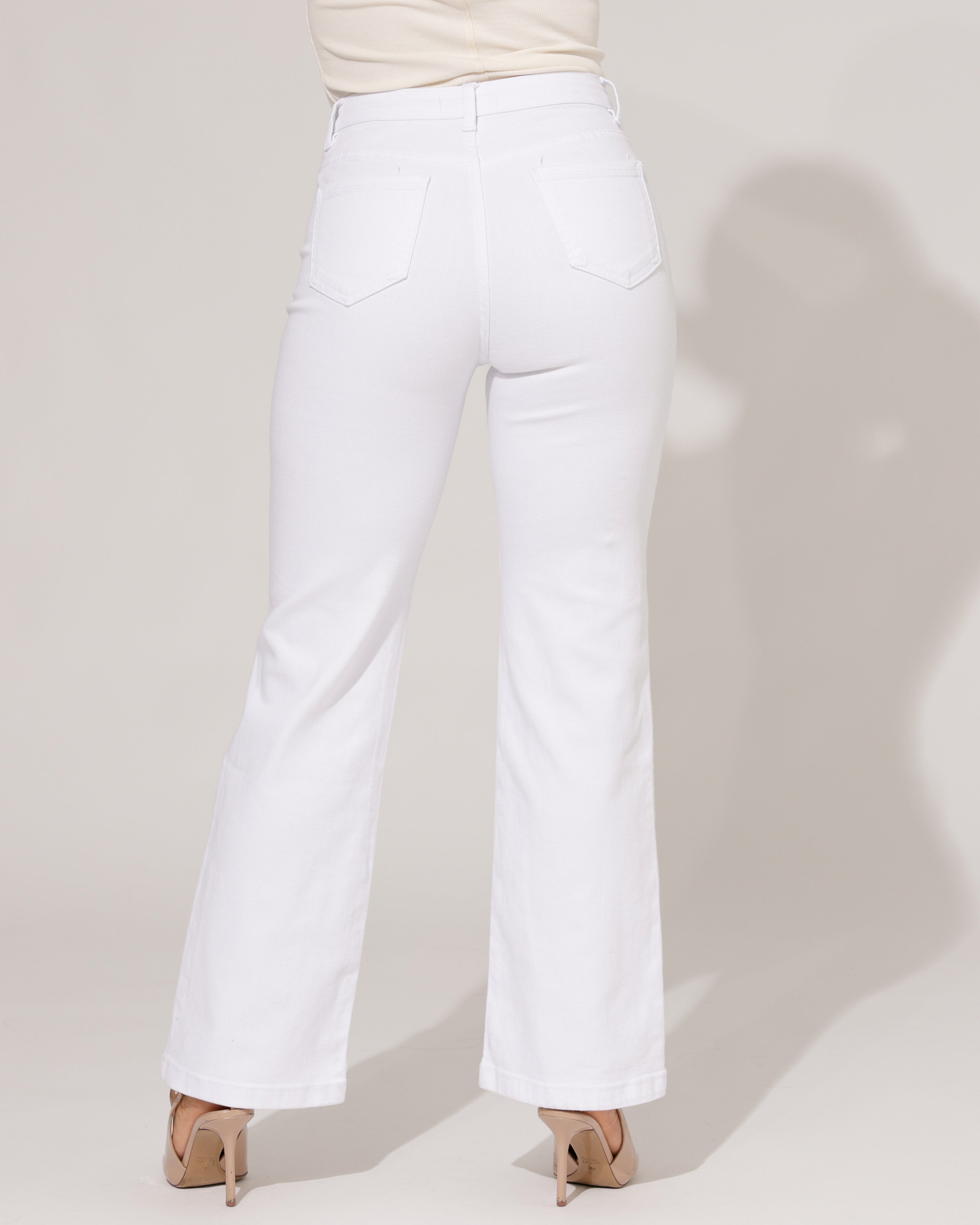 Folyrose | Wide leg jeans Coco-B Wit