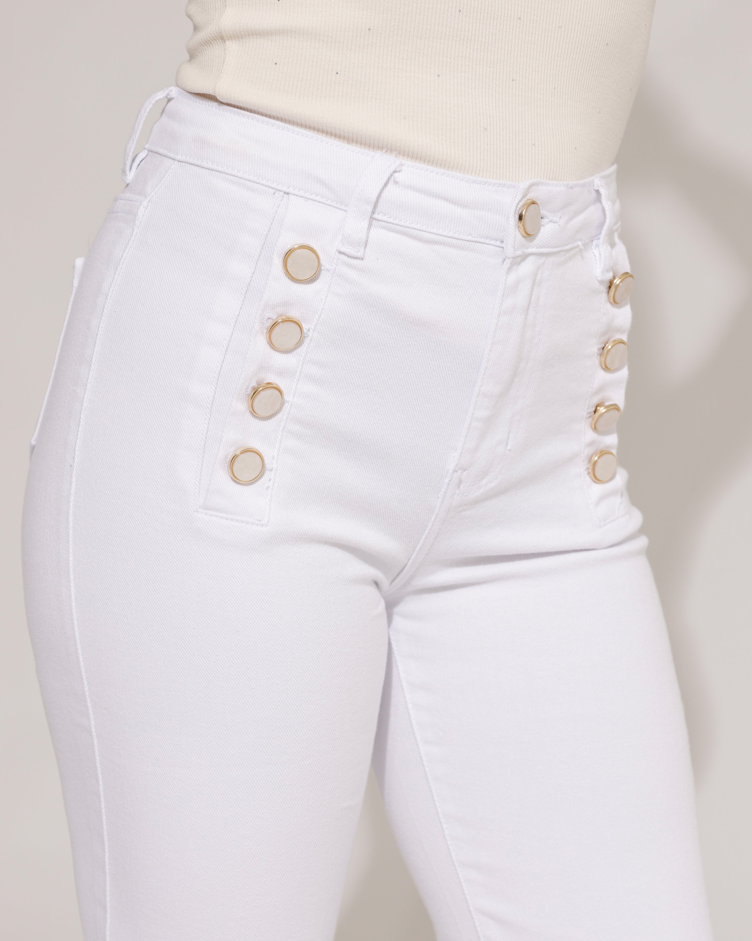Folyrose | Wide leg jeans Coco-B Wit