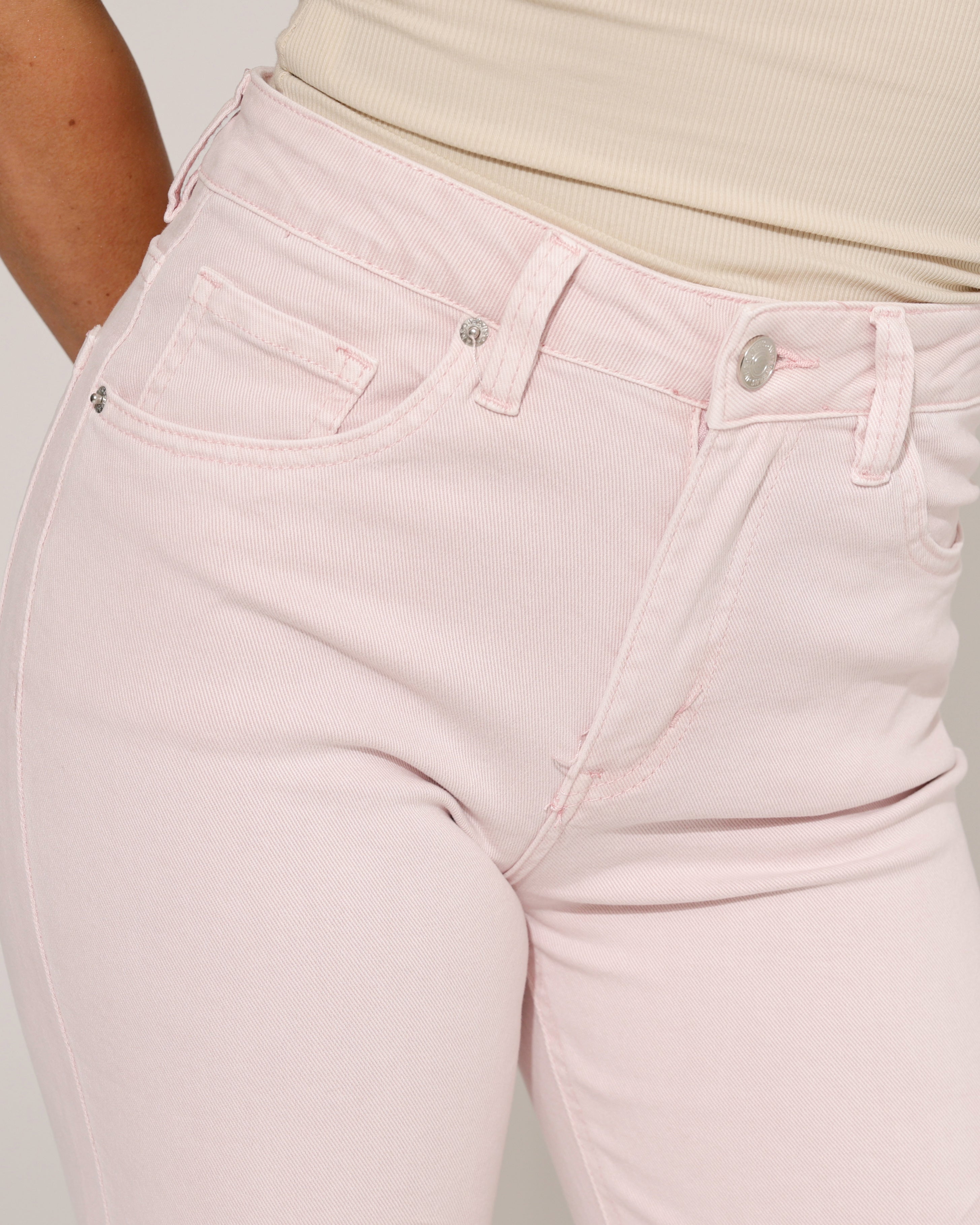 Jewelly | Wide leg jeans Jonna-7 Lichtroze