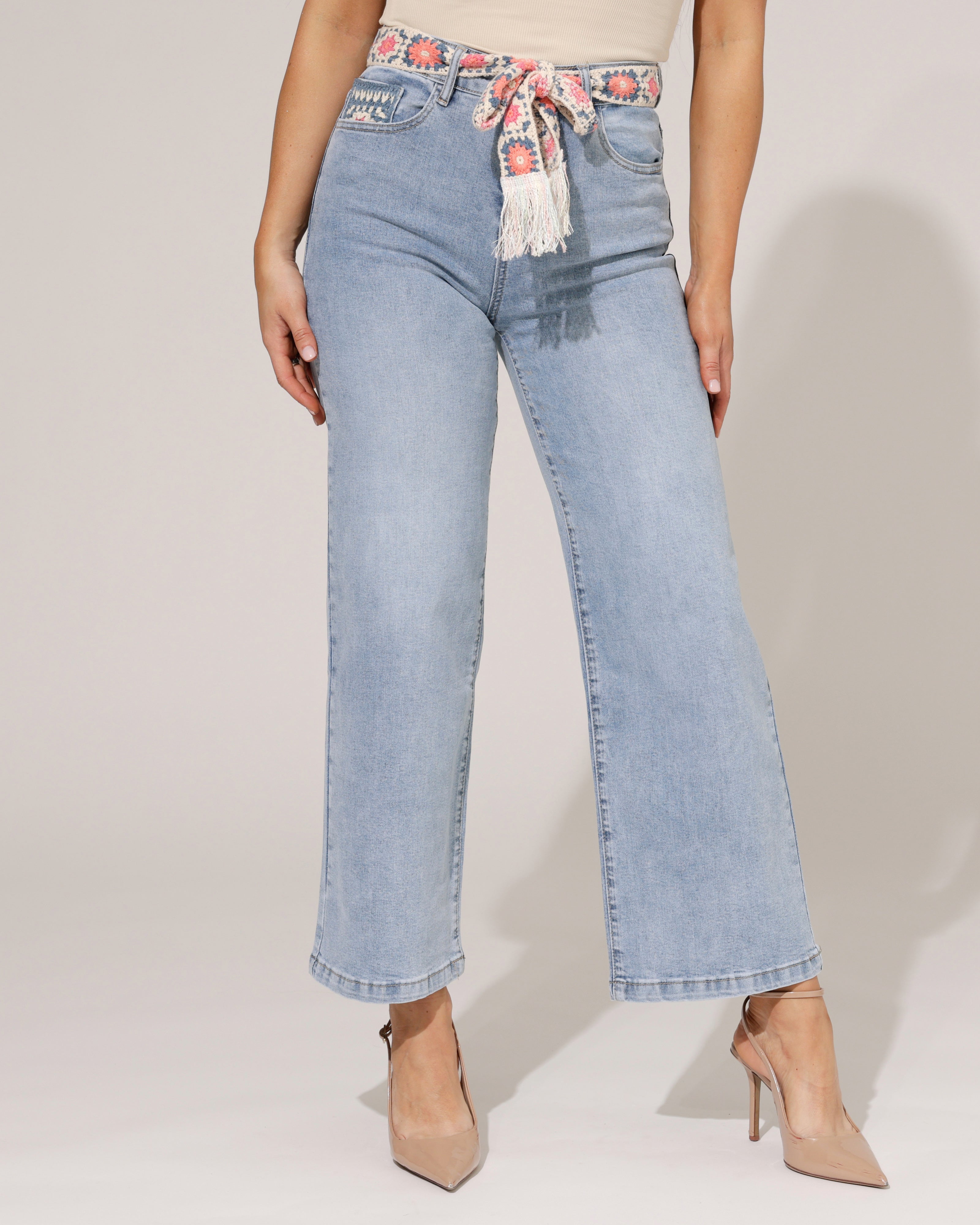 ZAC & ZOE | Wide leg jeans Nikky-N Lichtblauw