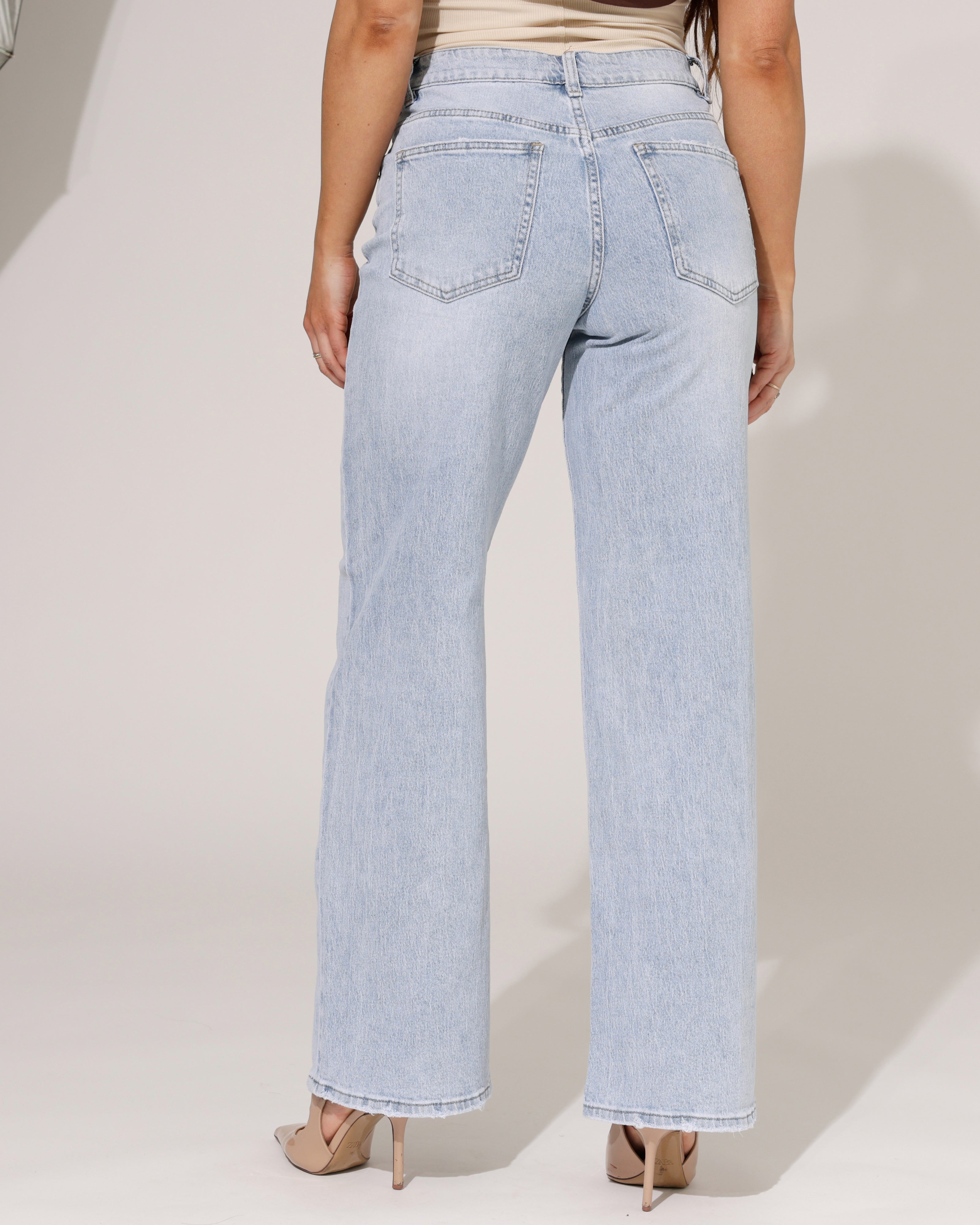 Laulia | Wide leg jeans Olivia-1 Lichtblauw