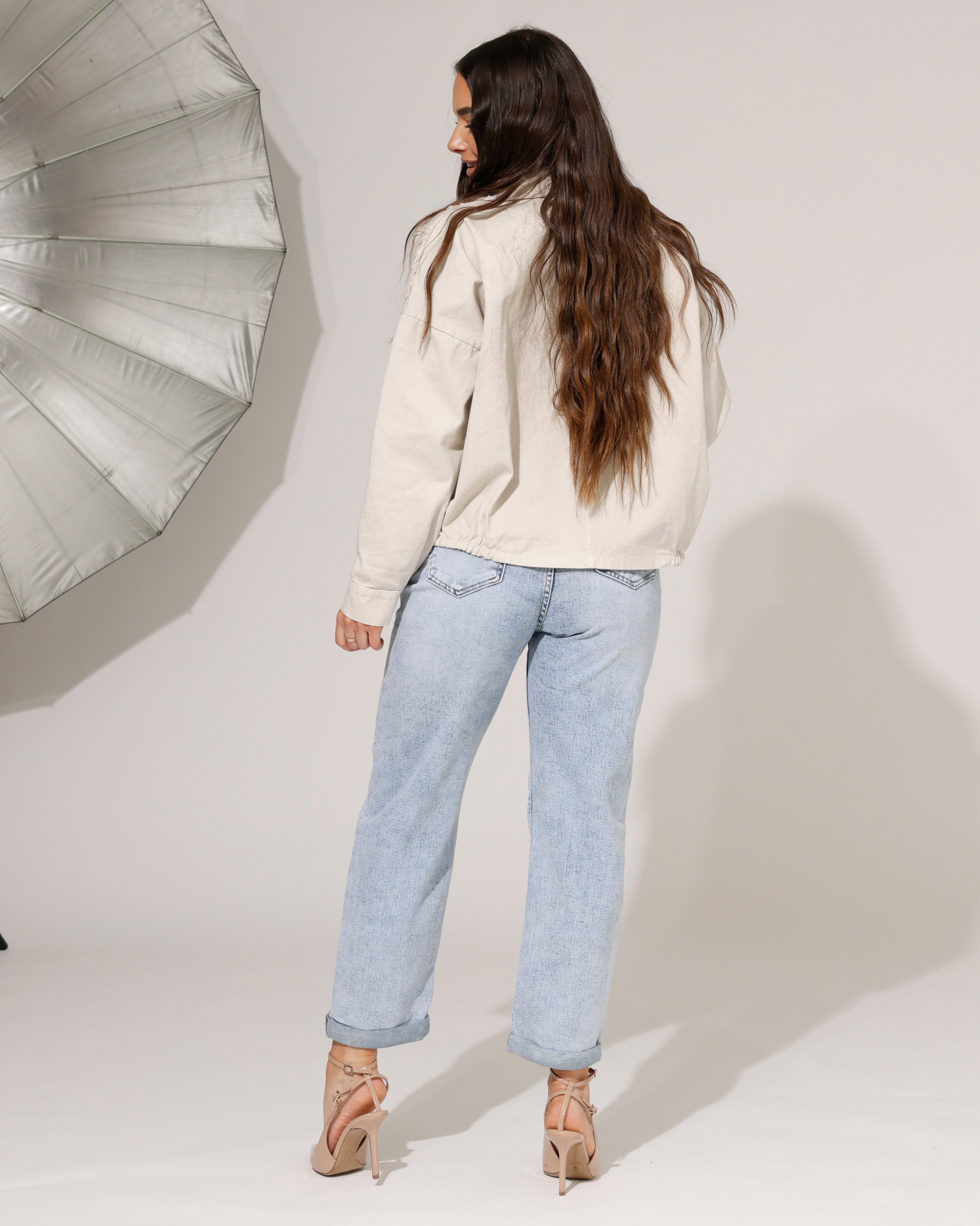 Hello Miss | Barrel jeans Nena-23 Blauw