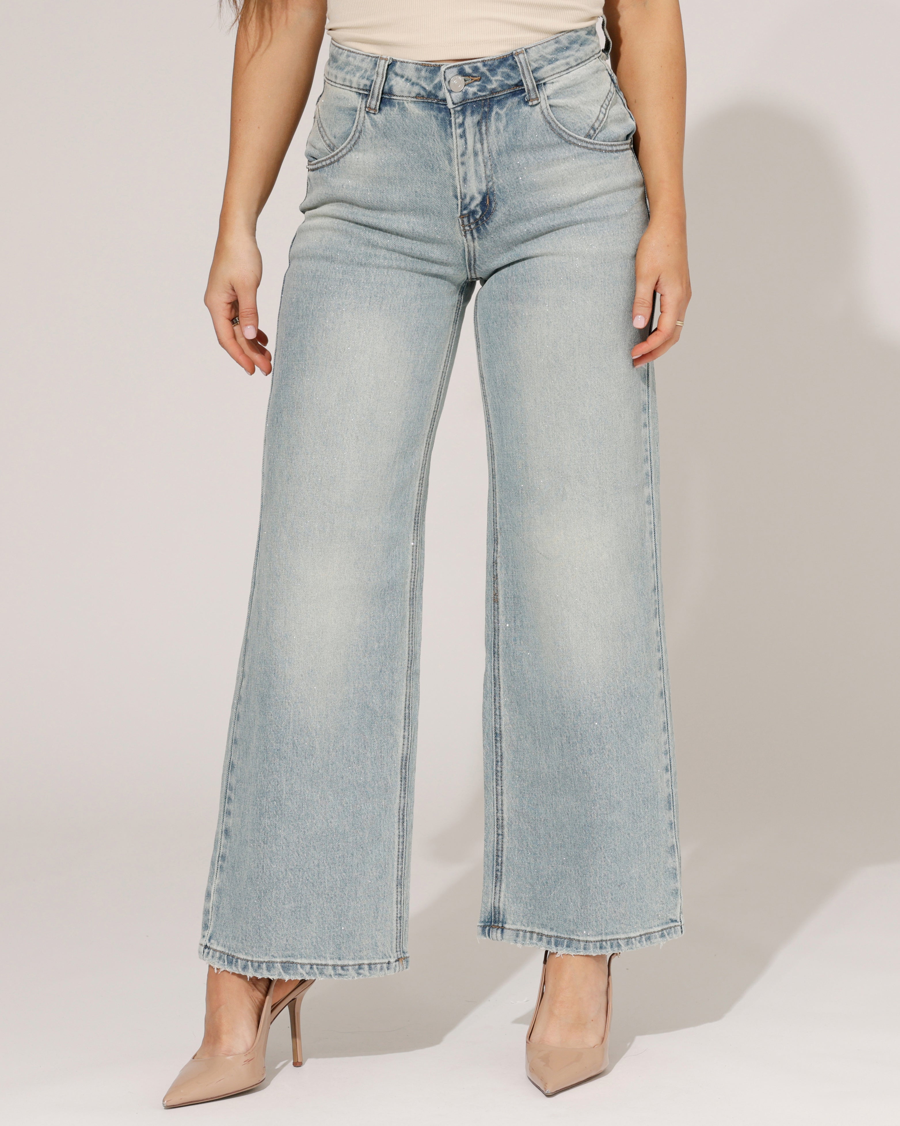 Folyrose | Wide leg jeans Roxanne Lichtblauw