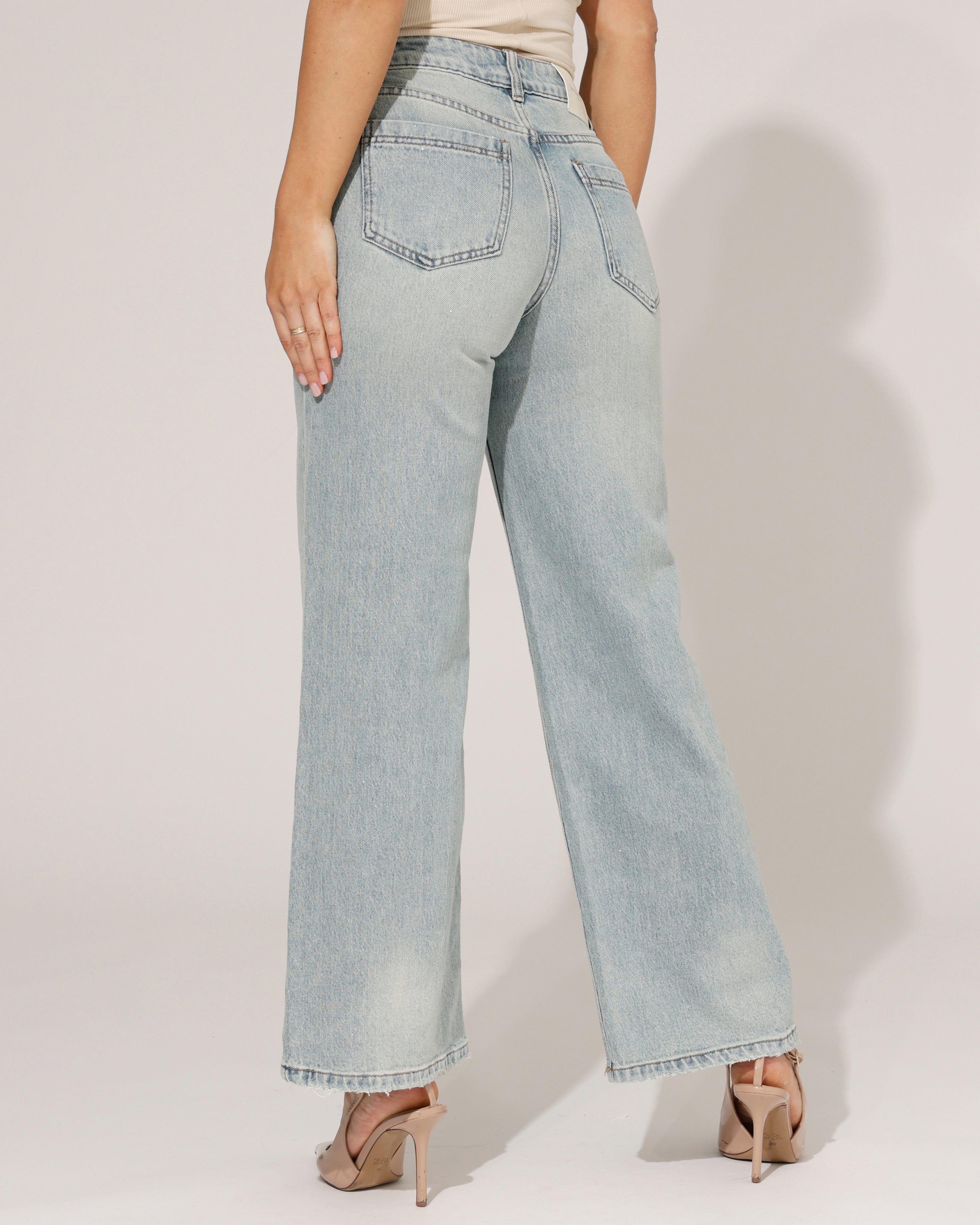 Folyrose | Wide leg jeans Roxanne Lichtblauw