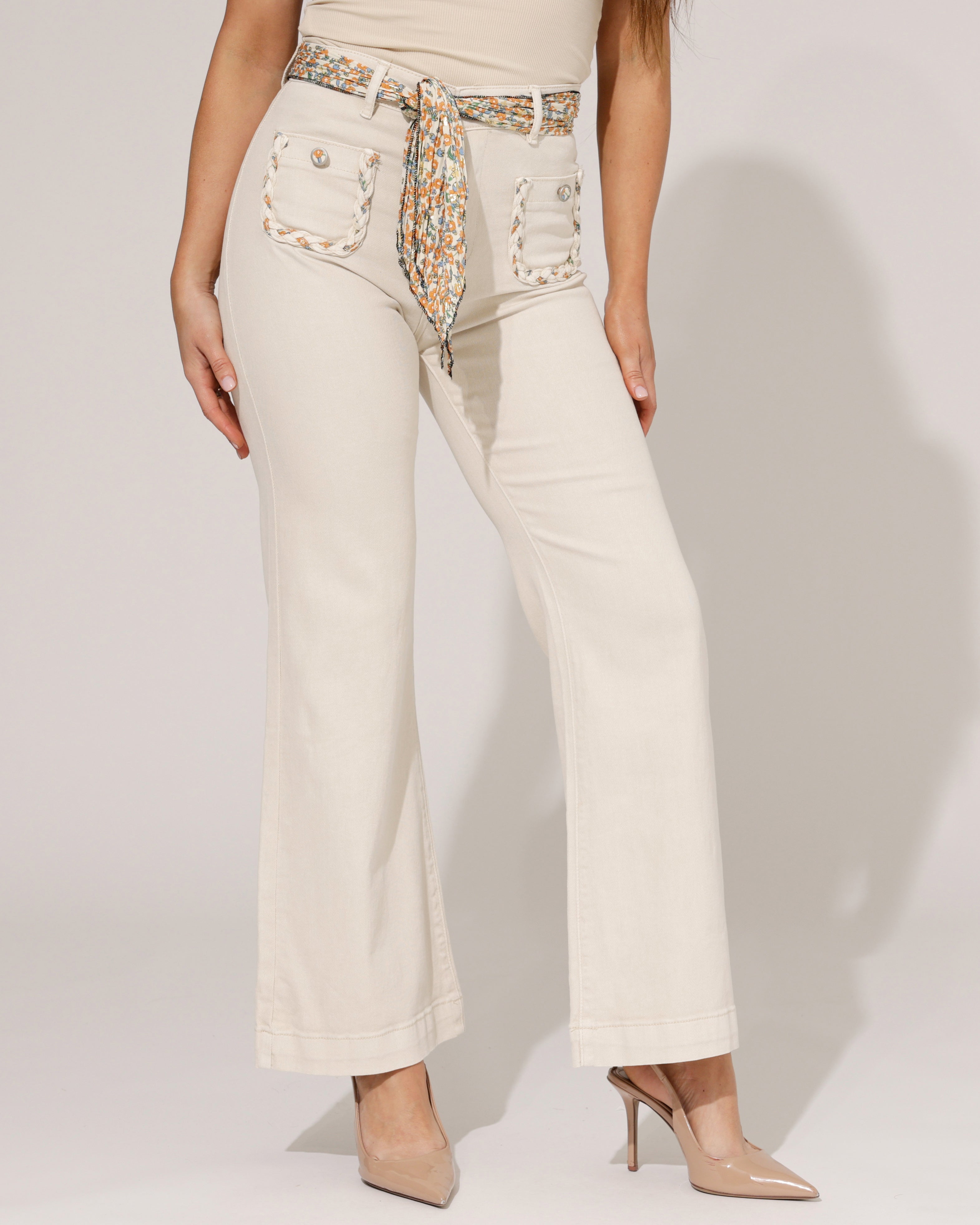 ZAC & ZOE | Wide leg jeans Mindey-B Beige