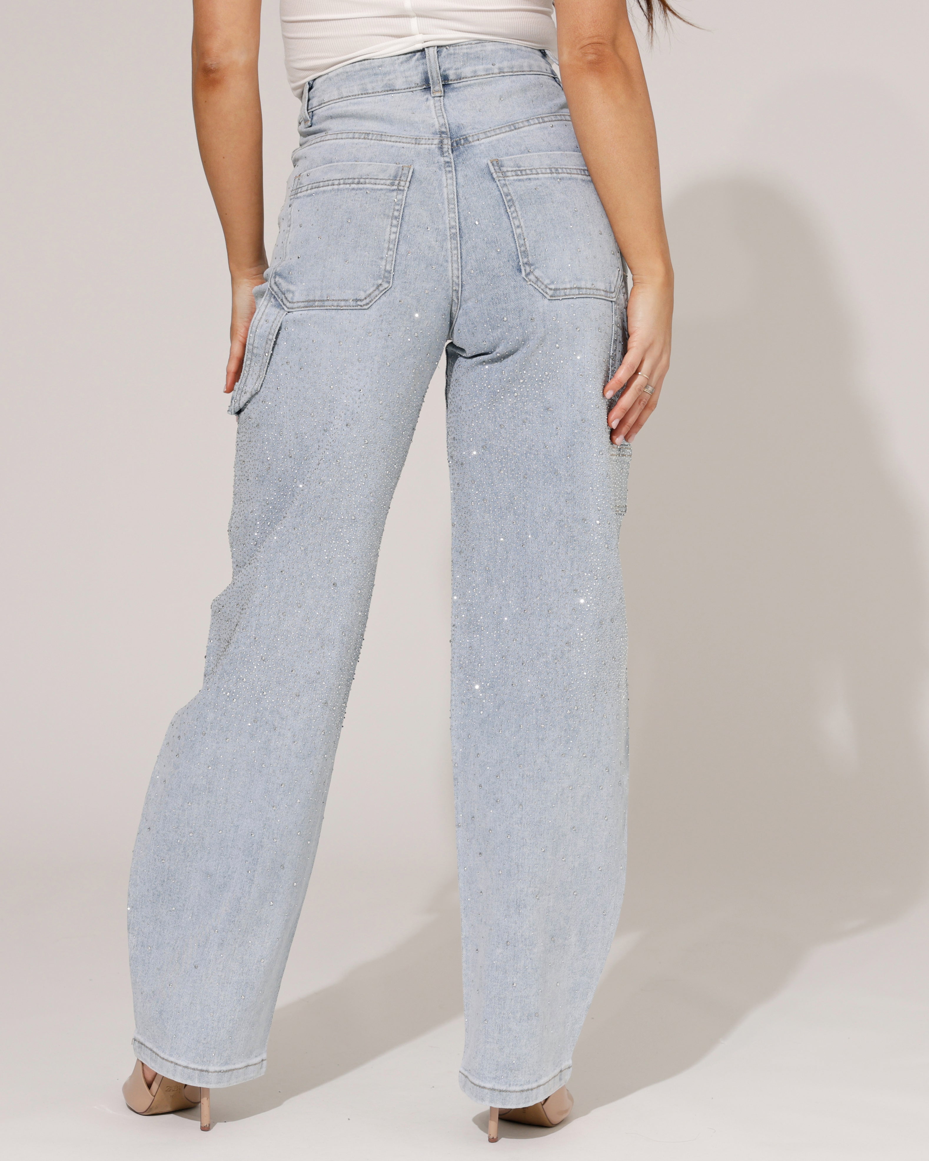 VS Miss | Barrel jeans strass Livy Lichtblauw