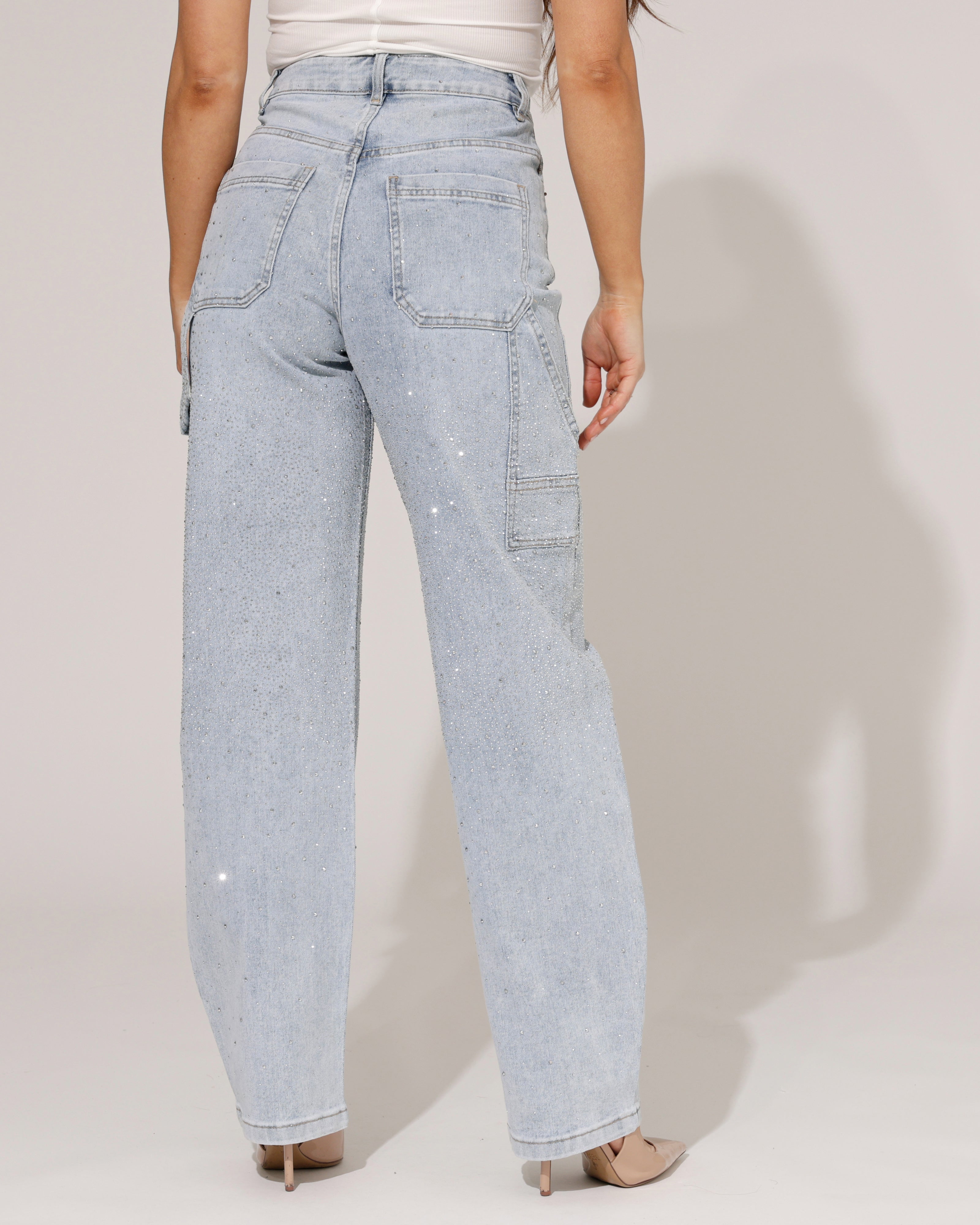 VS Miss | Barrel jeans strass Livy Lichtblauw