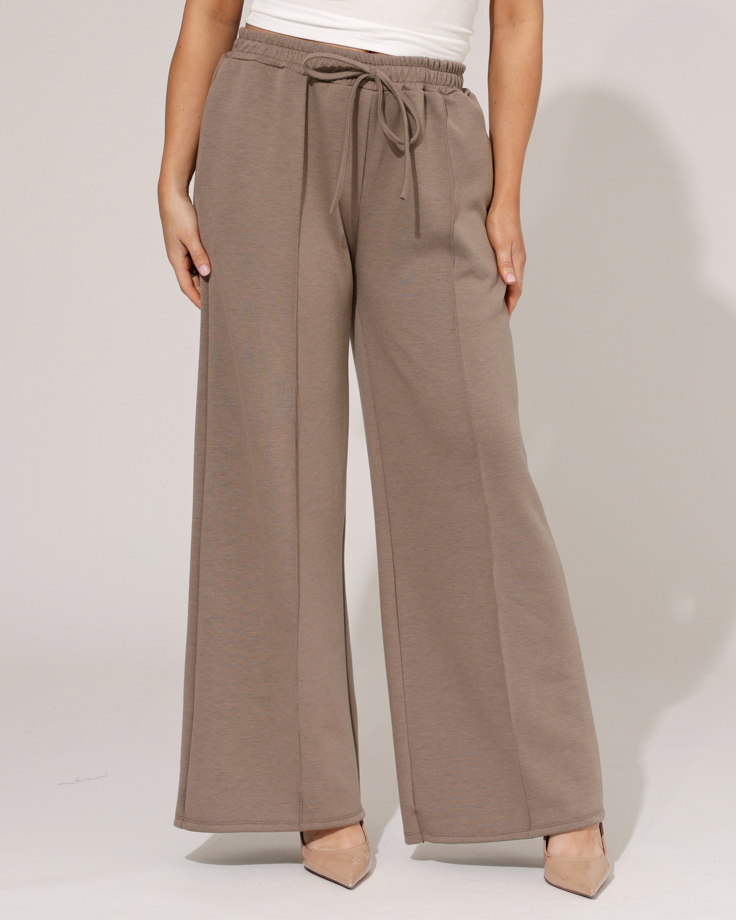 Wijde broek Mira Taupe