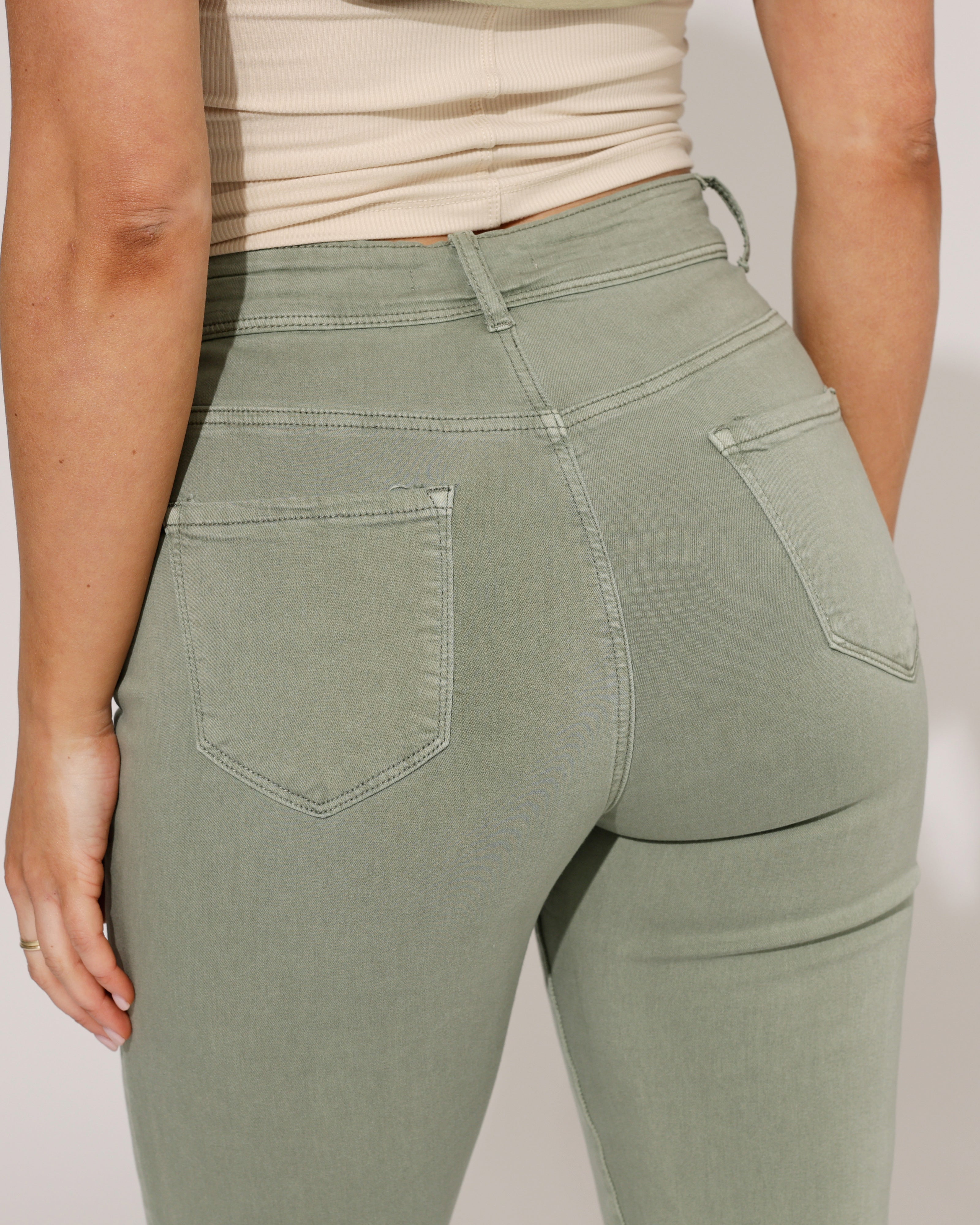Goodies | Skinny jeans Lou-13 Groen