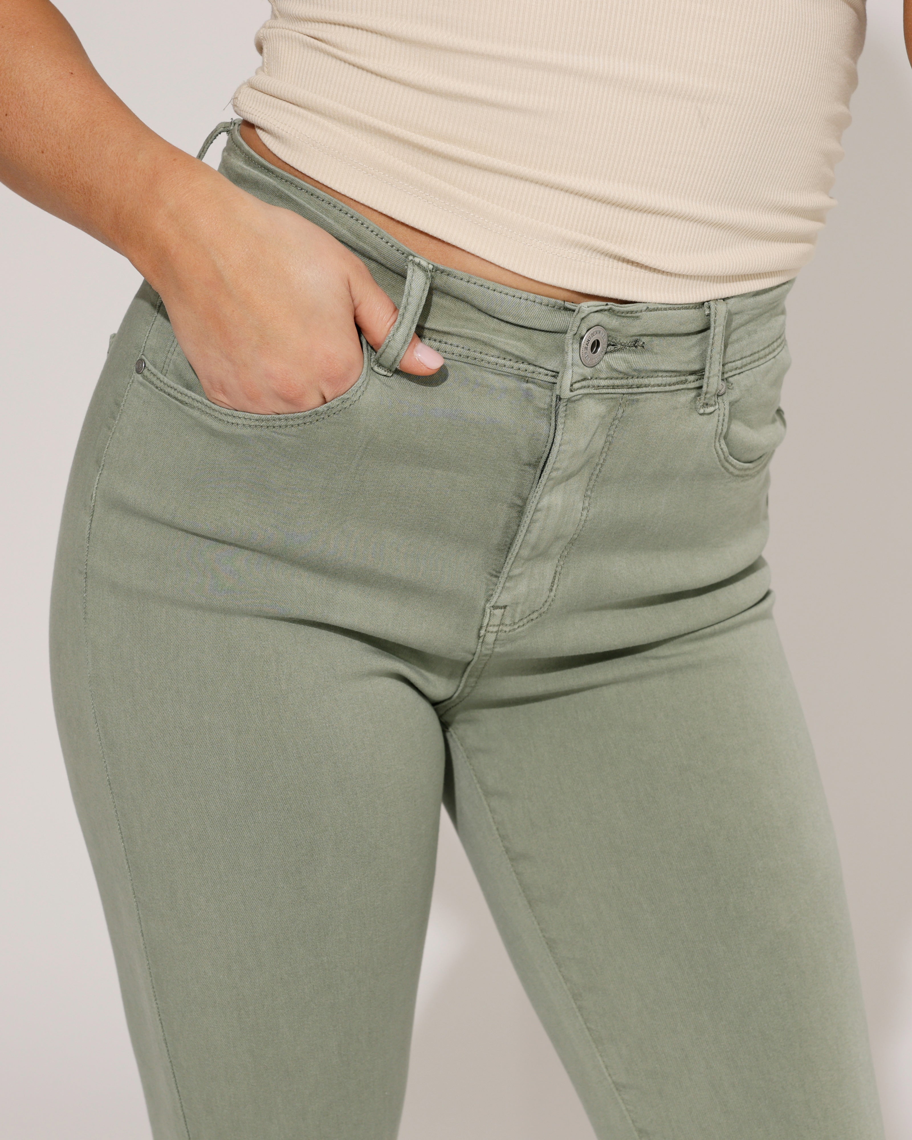 Goodies | Skinny jeans Lou-13 Groen