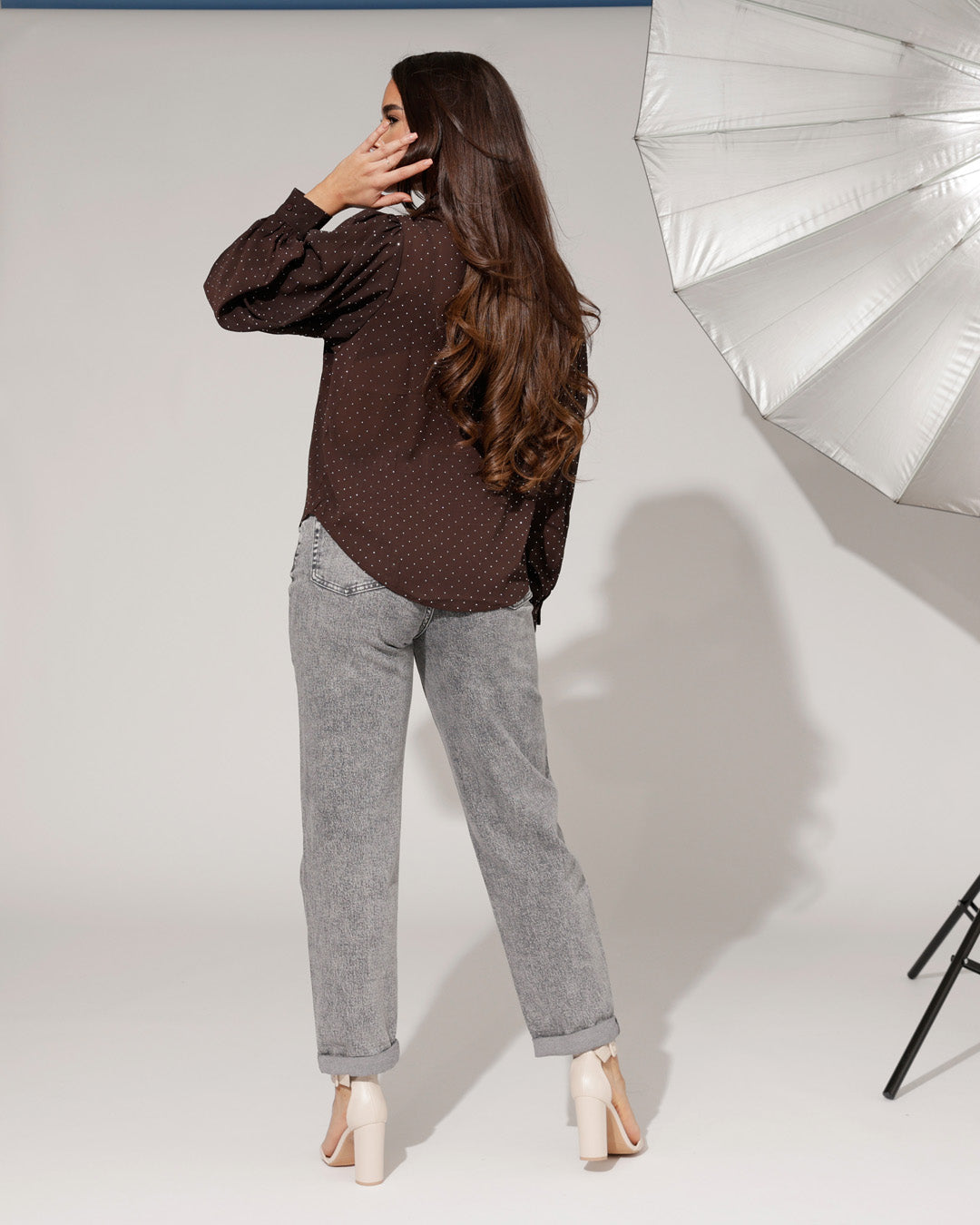 Blouse Cecile Donkerbruin