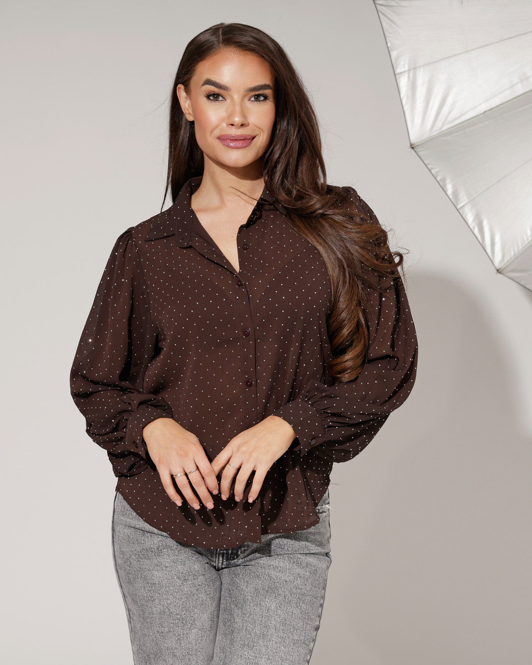 Blouse Cecile Donkerbruin