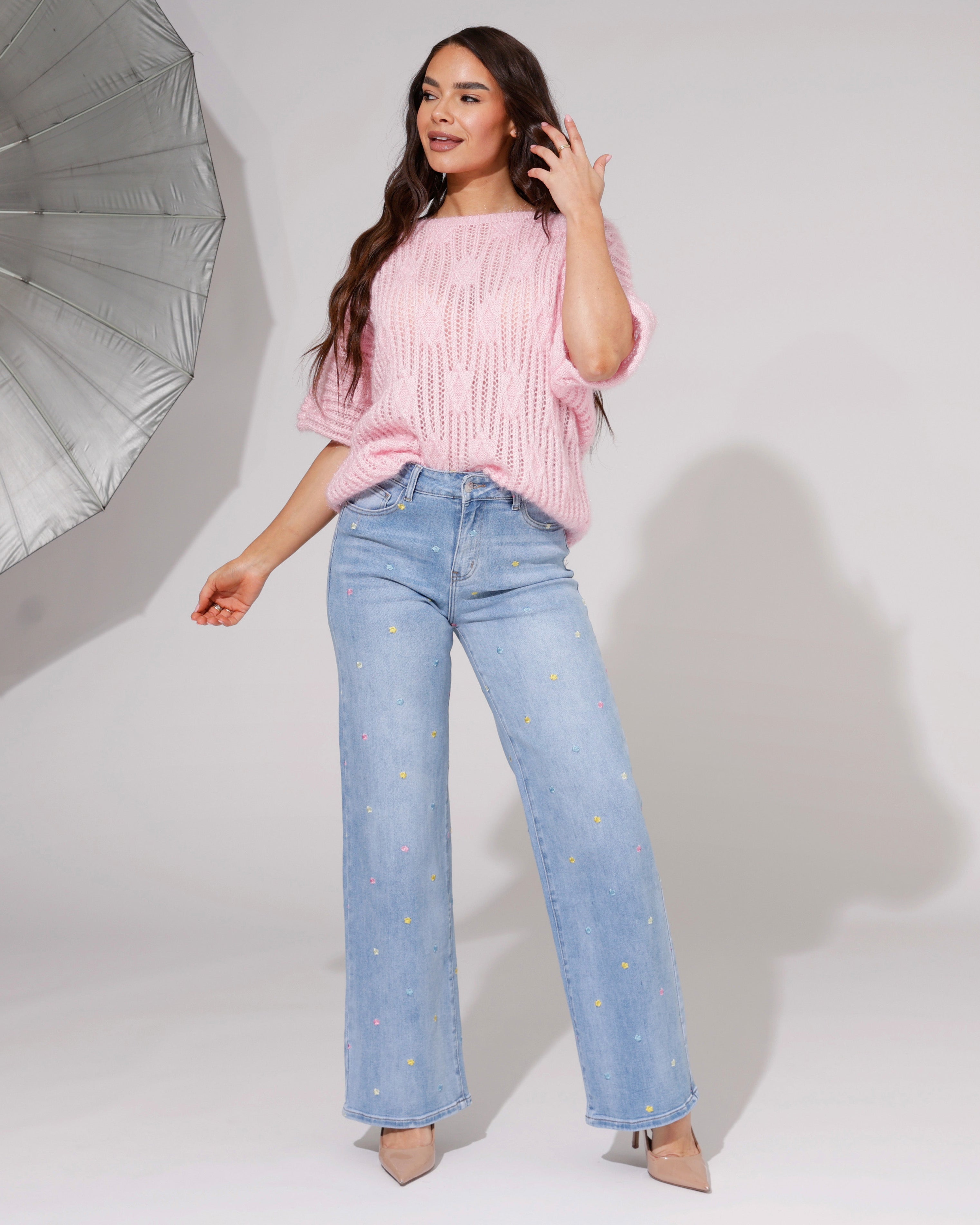 Kathy jeans | Wide leg jeans Juul Blauw