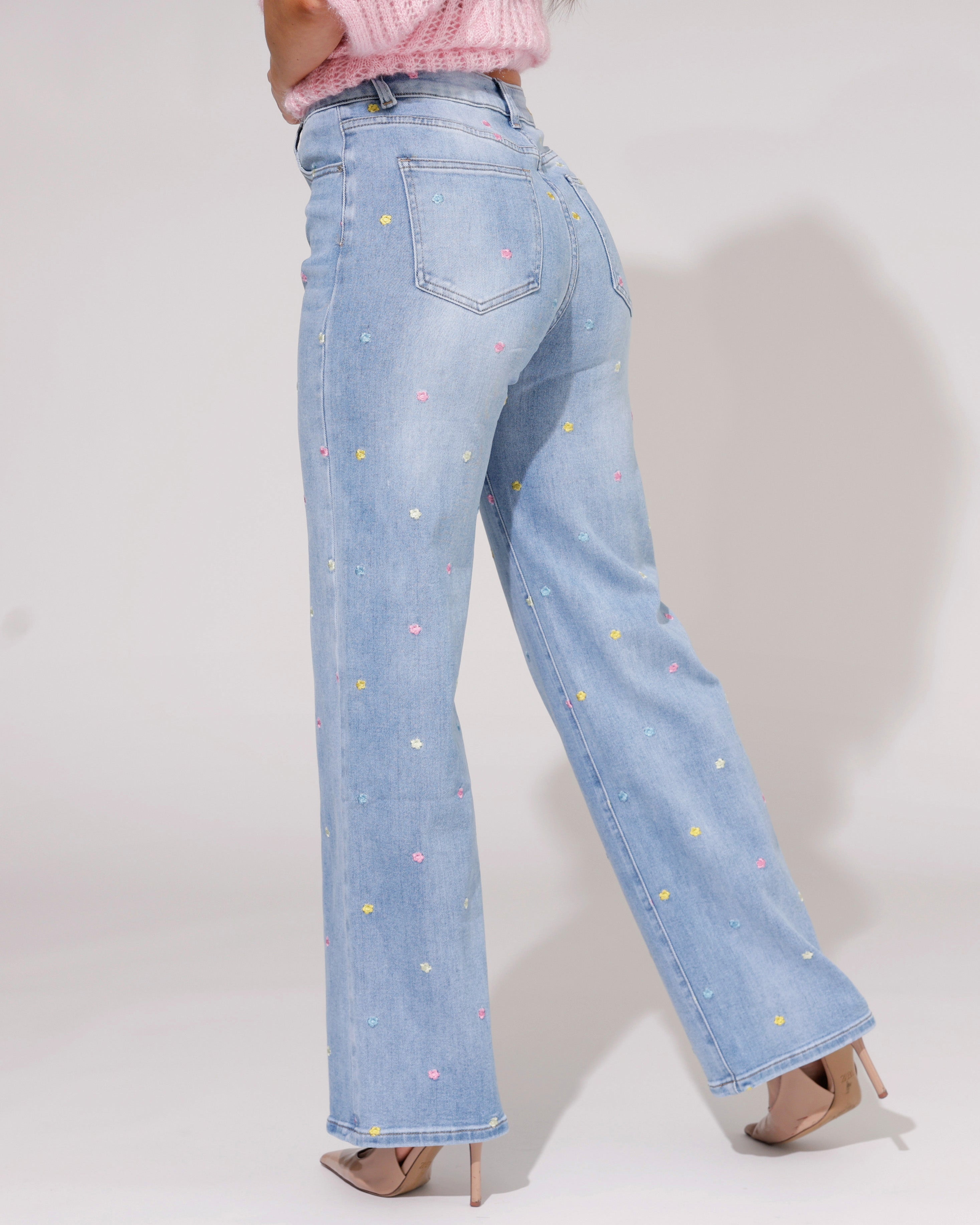 Kathy jeans | Wide leg jeans Juul Blauw