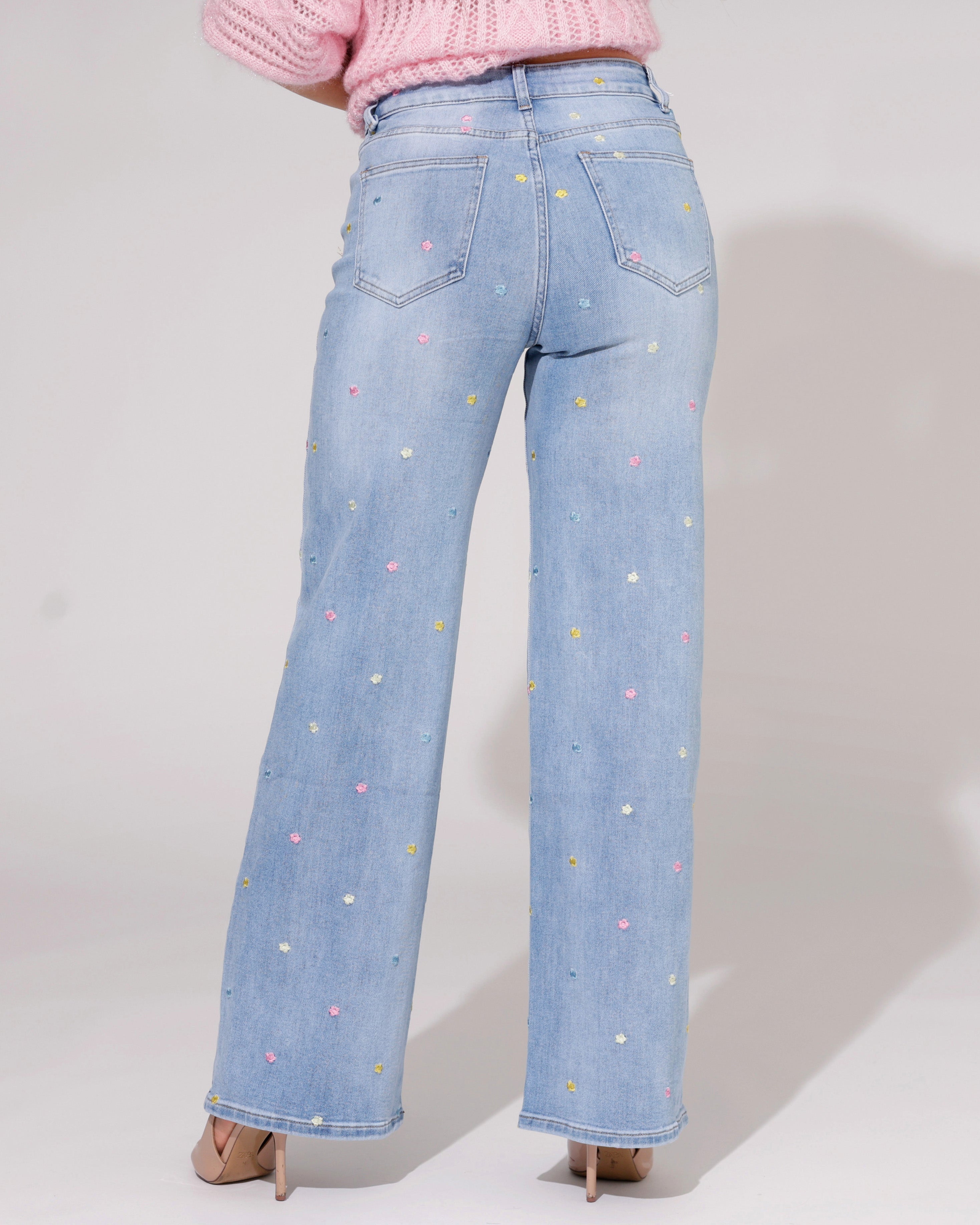 Kathy jeans | Wide leg jeans Juul Blauw